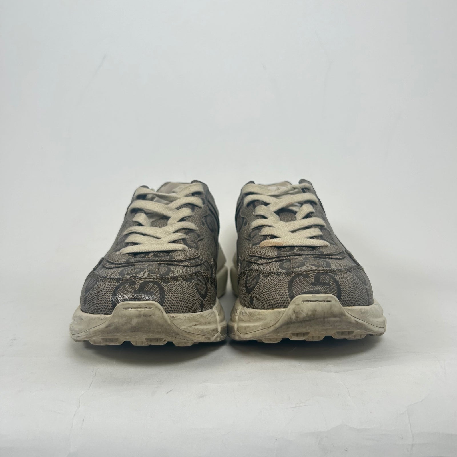 Gucci Beige Jumbo GG Rhyton Sneaker Size 37.5