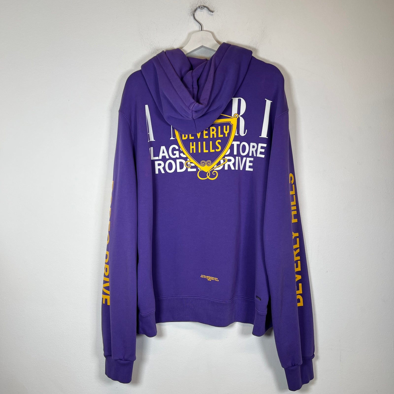 Amiri Purple Beverly Hills Exclusive Hoodie Size XL