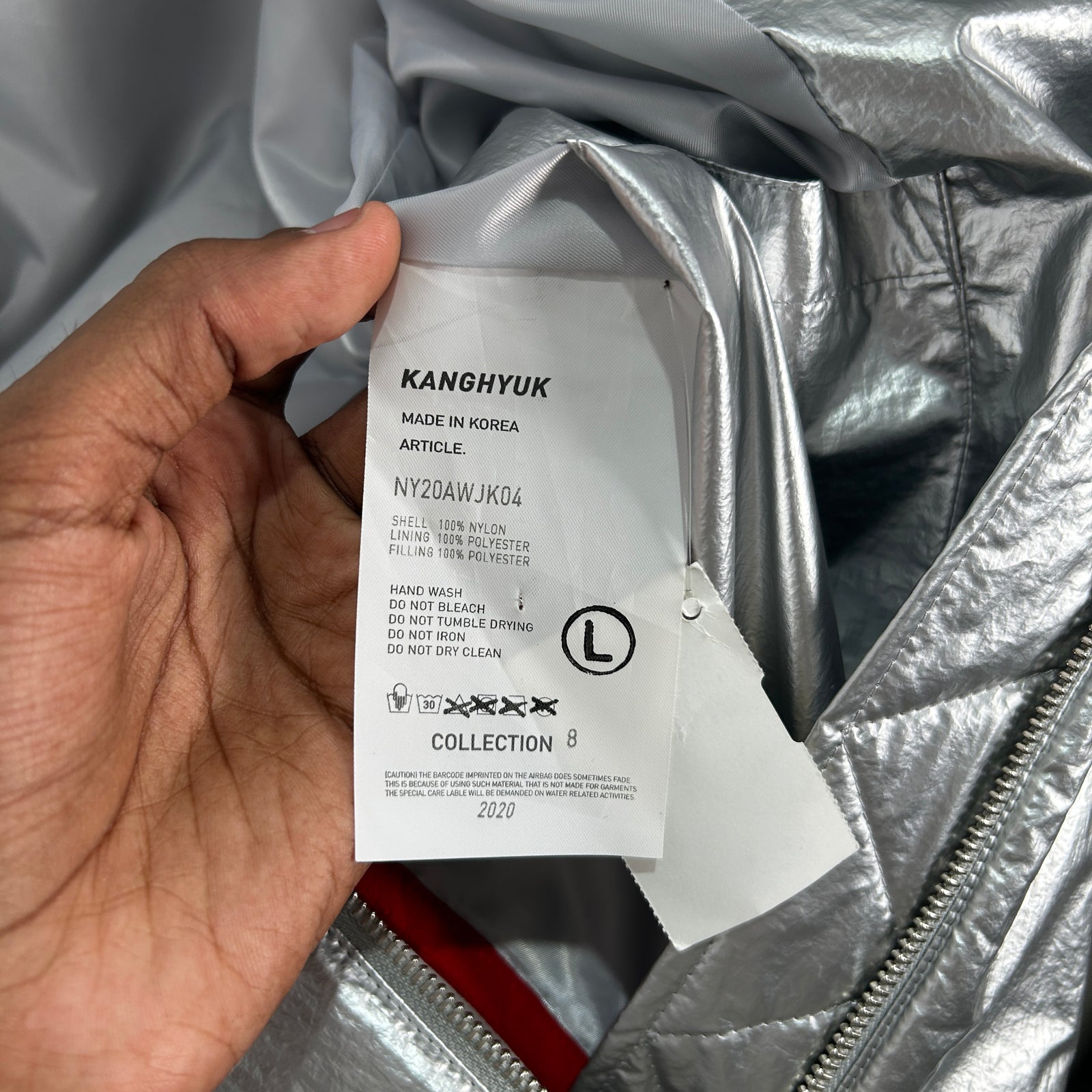 Khanghyuk Metallic Moto Jacket Size L