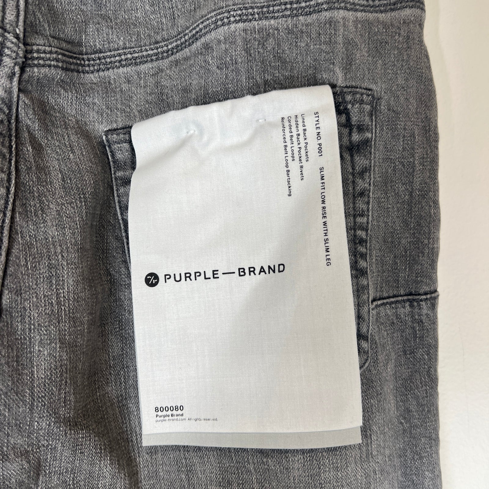 Purple Grey Distressed Jeans Size 32