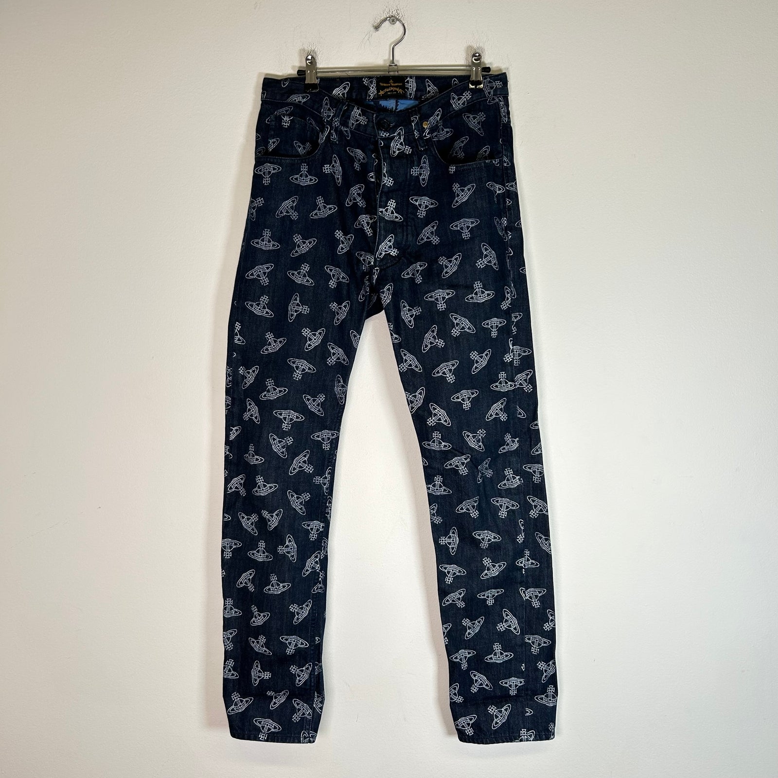 Vivienne Westwood Anglomania Orb Print Slim-Cut Jeans
