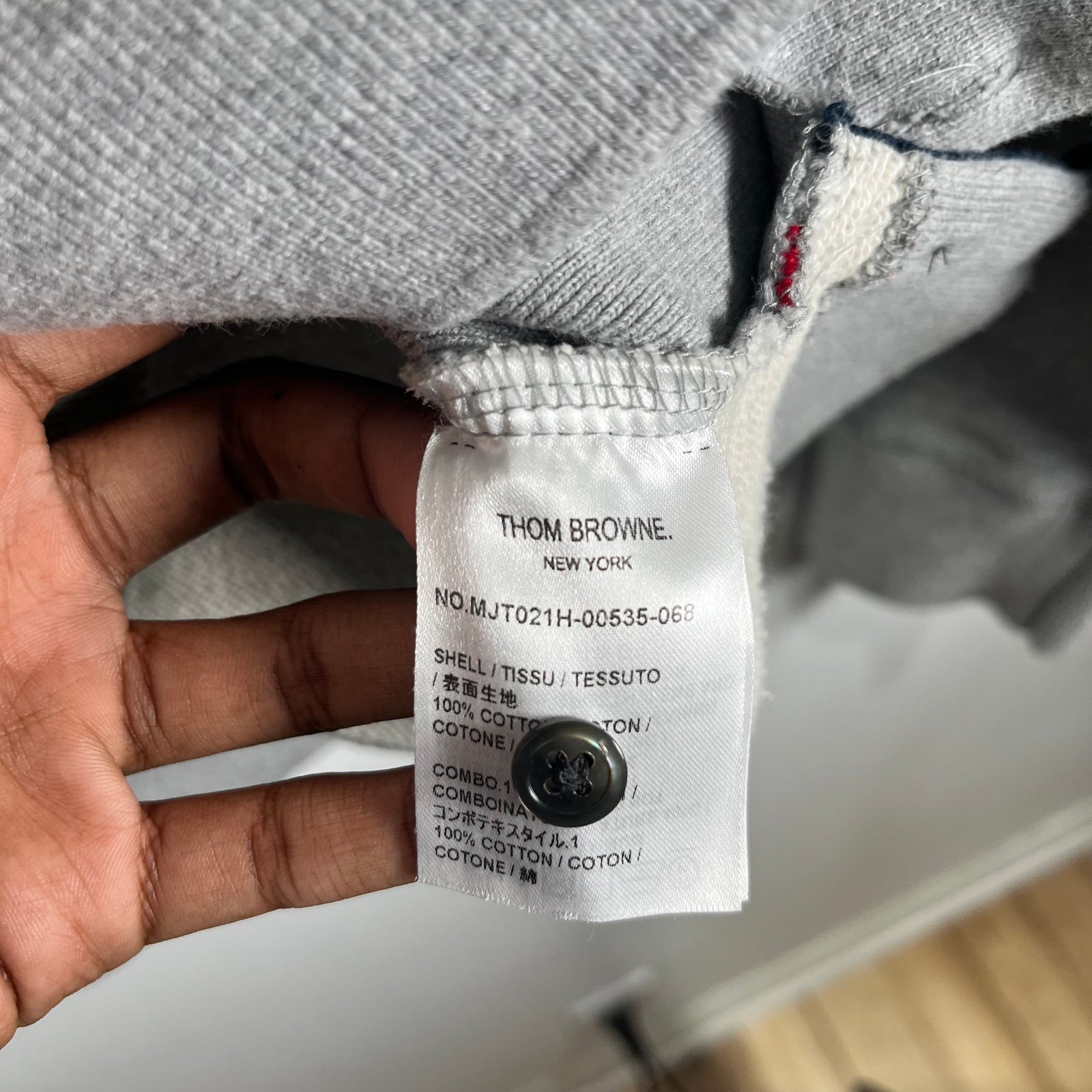 Thom Browne Grey 4-Bar Crewneck Size 2