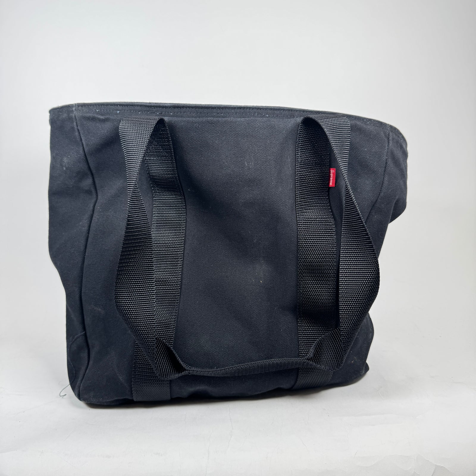 Supreme Black Canvas Tote Bag