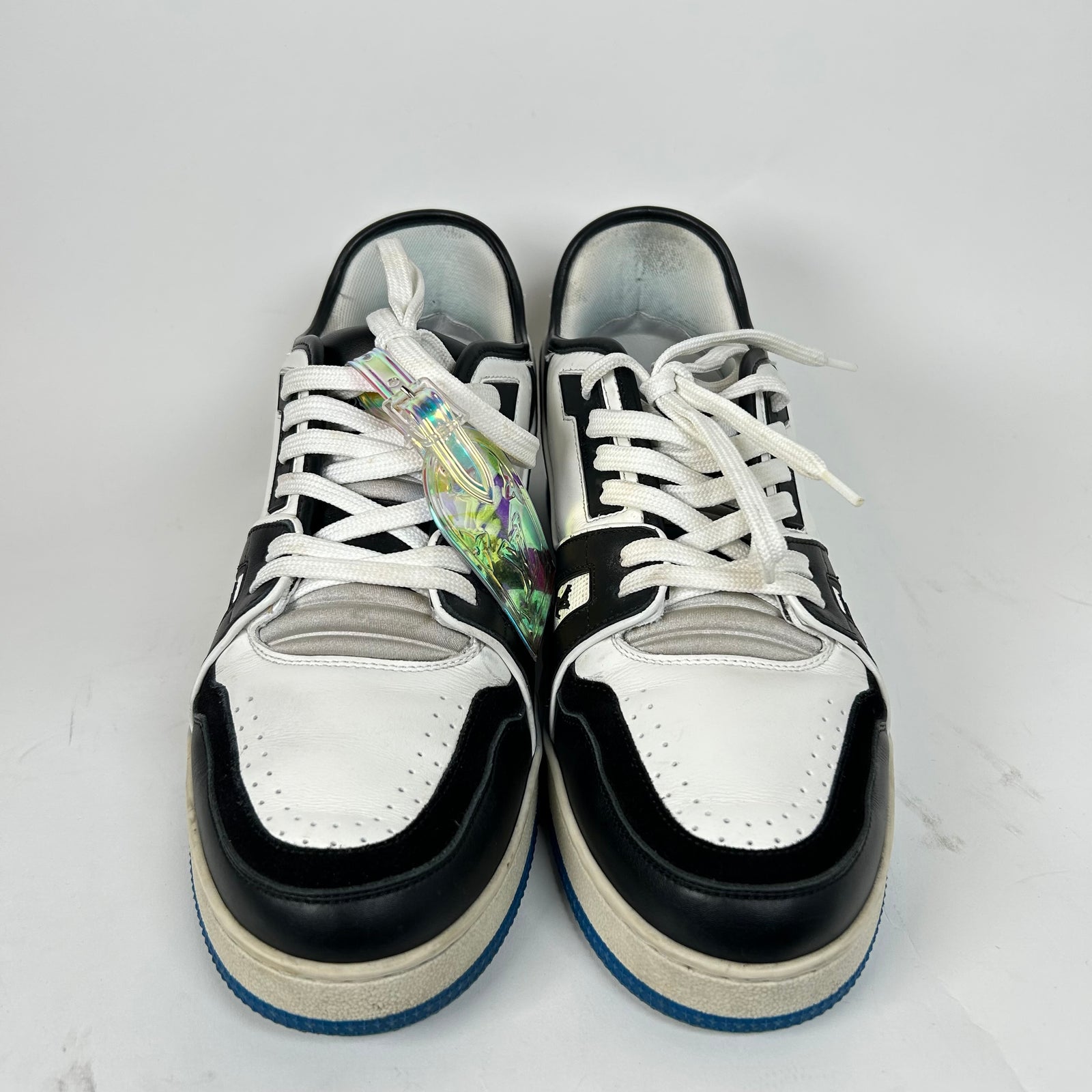 Louis Vuitton SS21 Blue/Black Virgil Upcycled LV Trainer Size LV 8