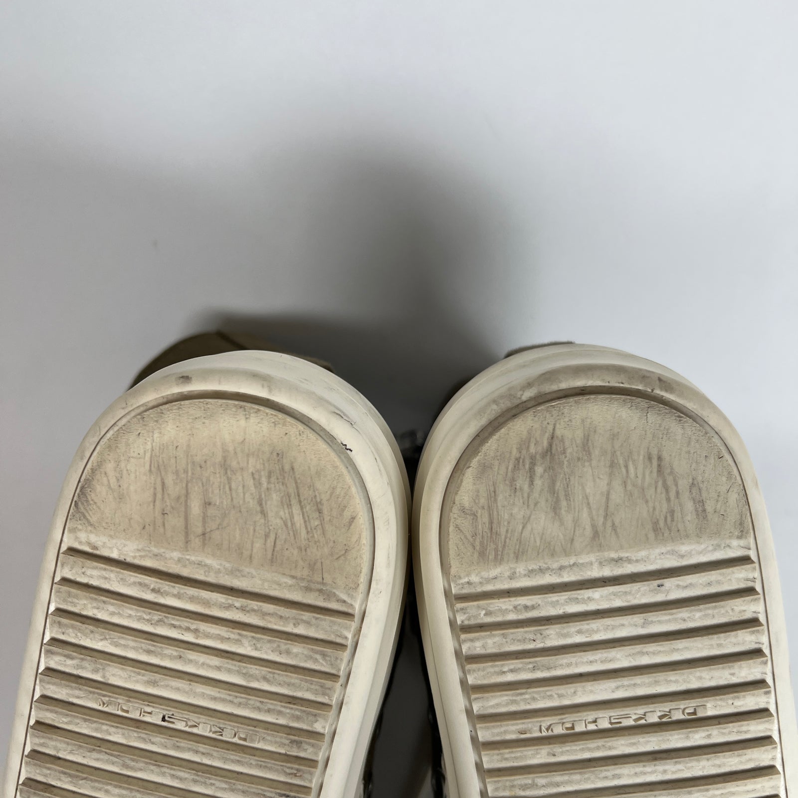 Rick Owens Drkshdw Olive High Top Ramones Size 42