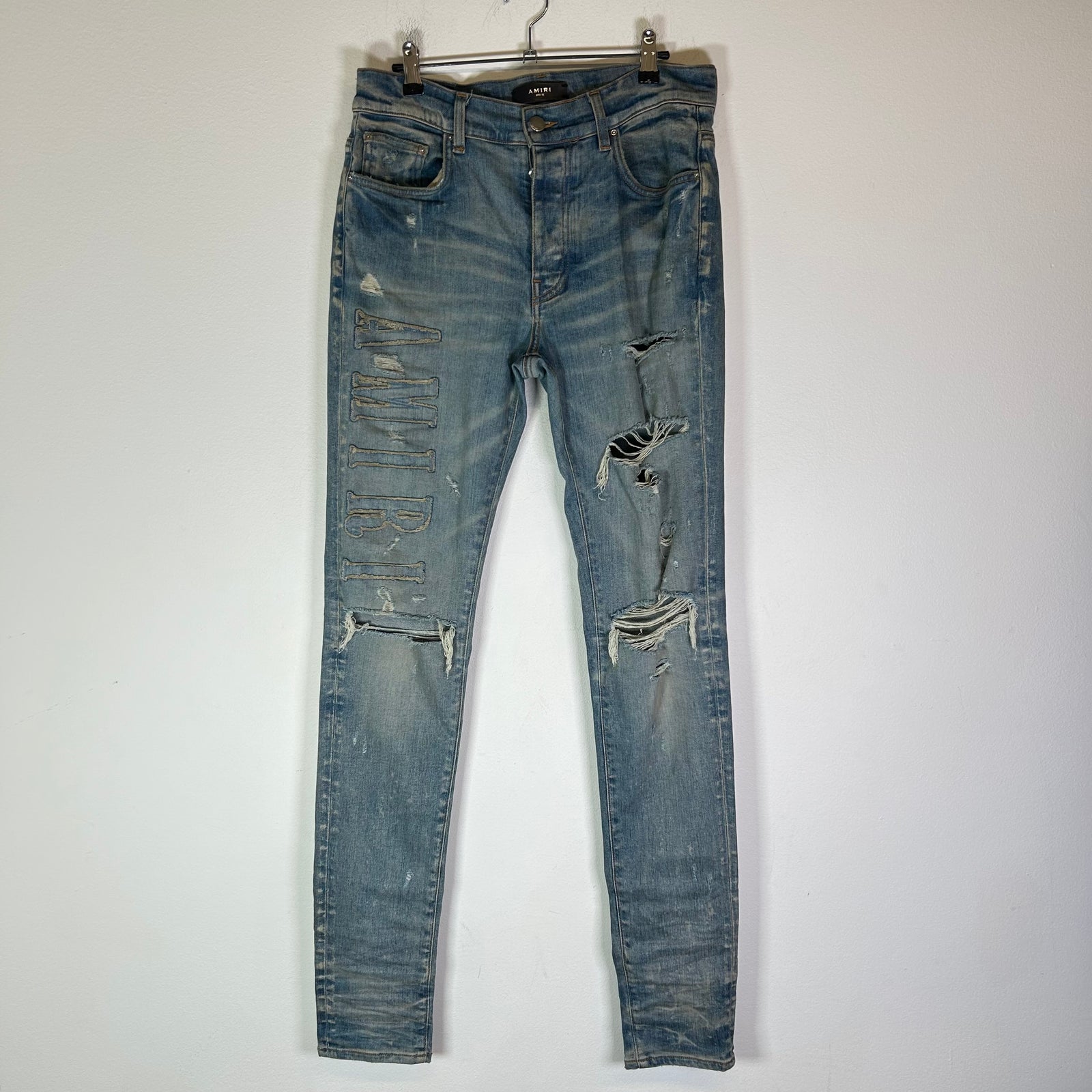 Amiri Distressed Core Logo Jeans
