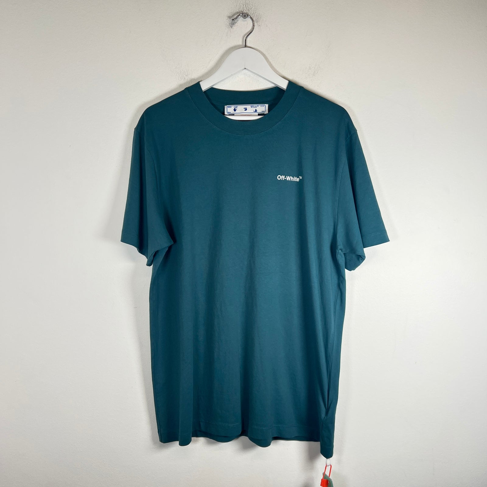 Off-White Teal Chain Arrows T-Shirt Size XL