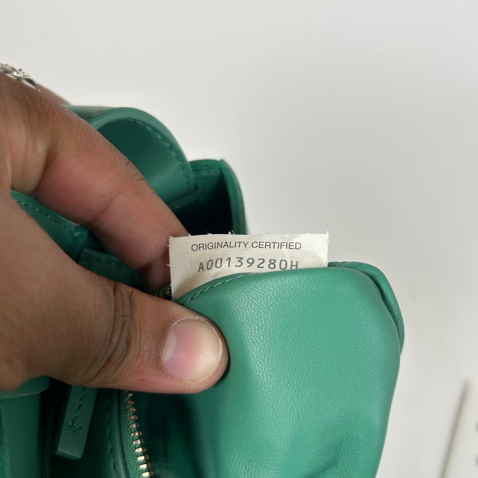 Bottega Veneta Green Intrecciato Lambskin Cassette Crossbody Bag