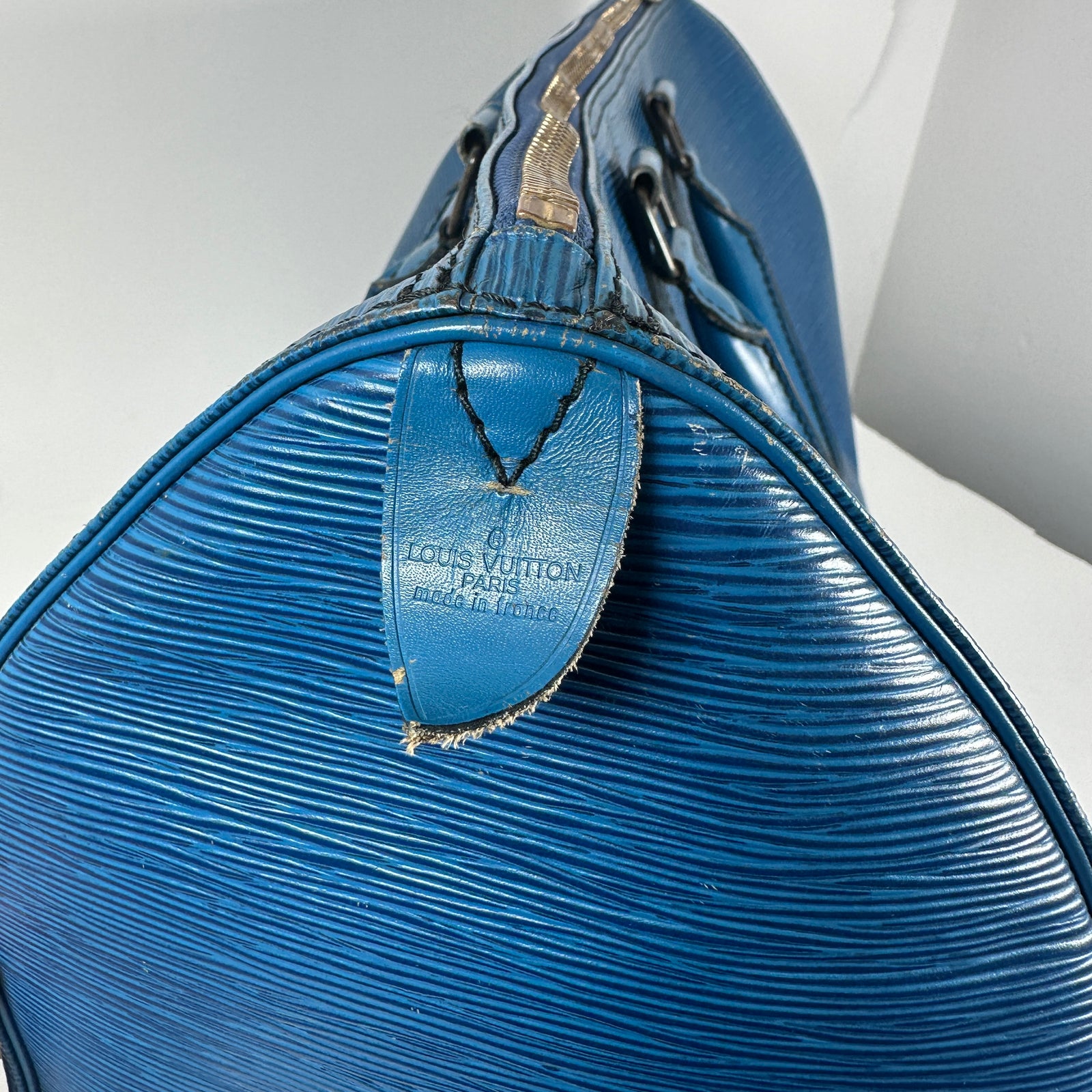 Louis Vuitton Blue Epi Leather Duffle Keepall Size 45