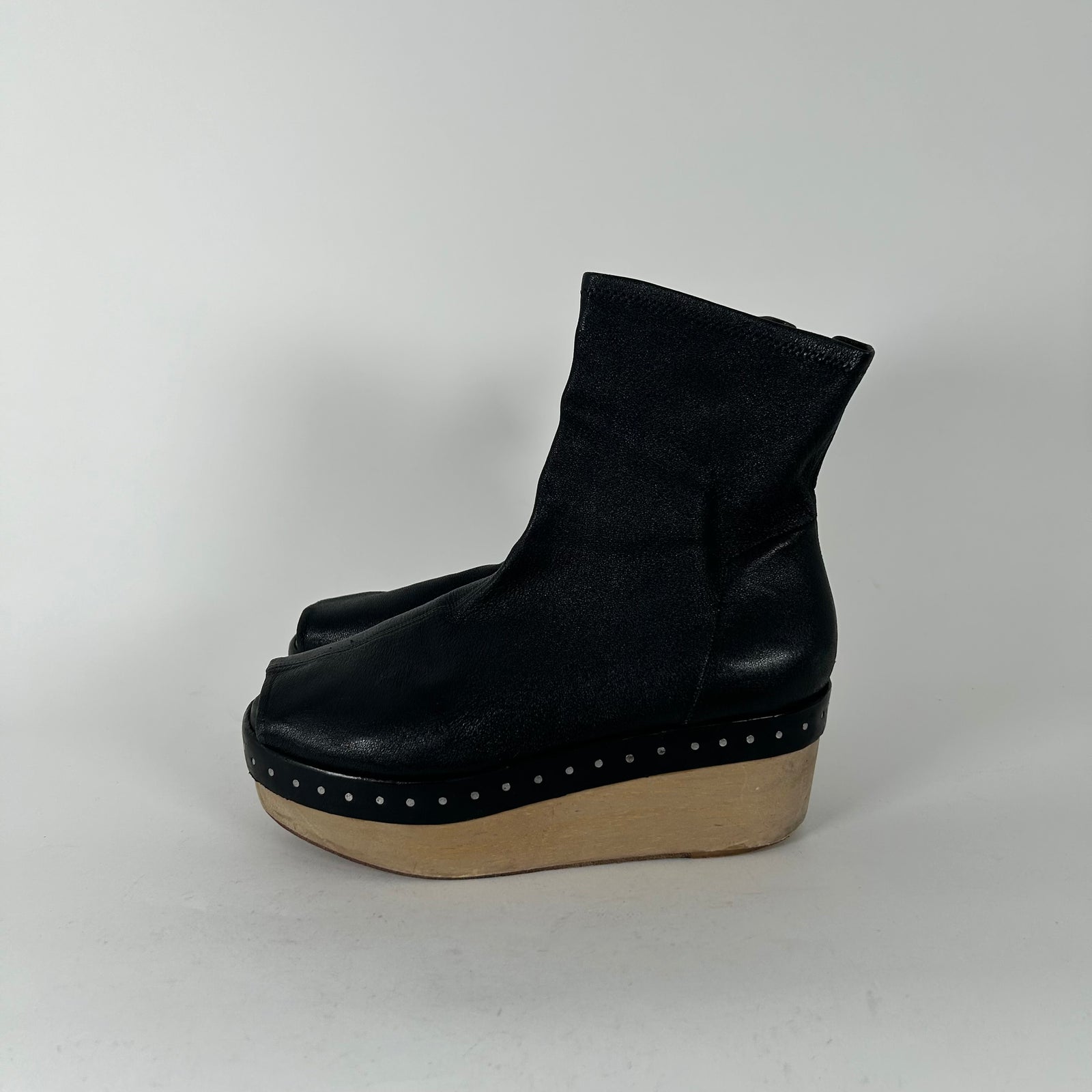 Rick Owens Wedge Toe Peak Booties Size 40