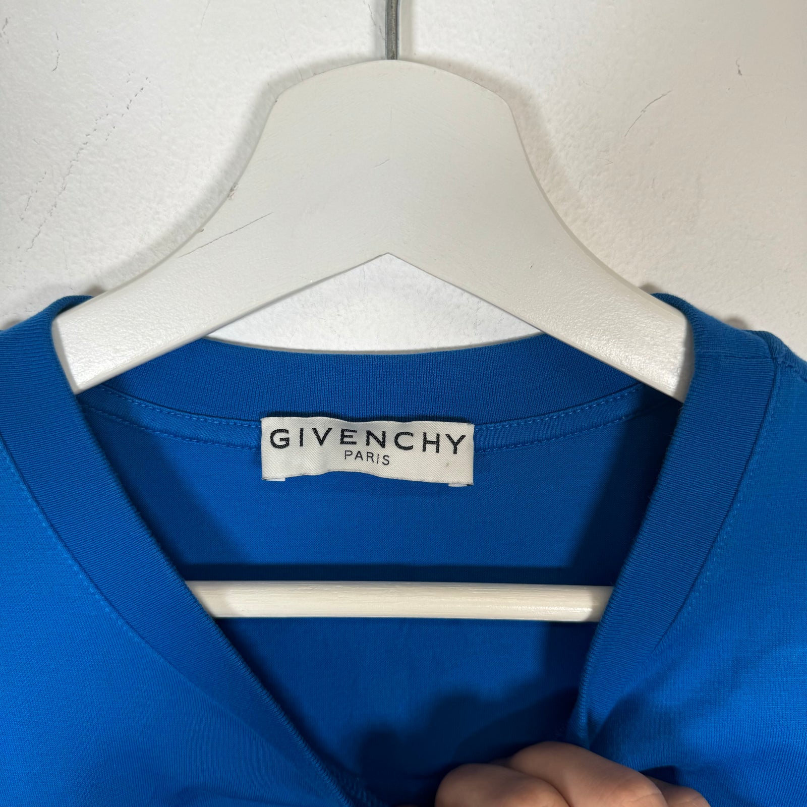 Givenchy Blue Paris Logo Tee Size S