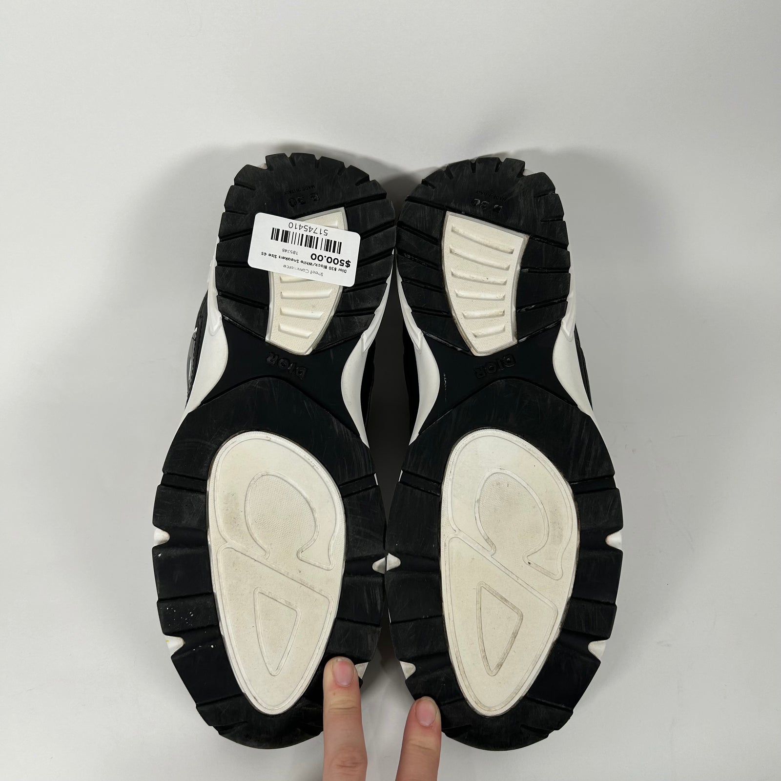 Dior B30 Black/White Sneakers Size 45