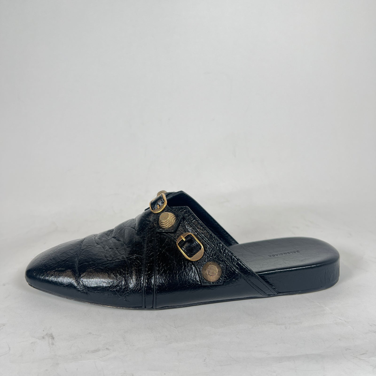 Balenciaga Black Cosy Cagole Mules Size 42