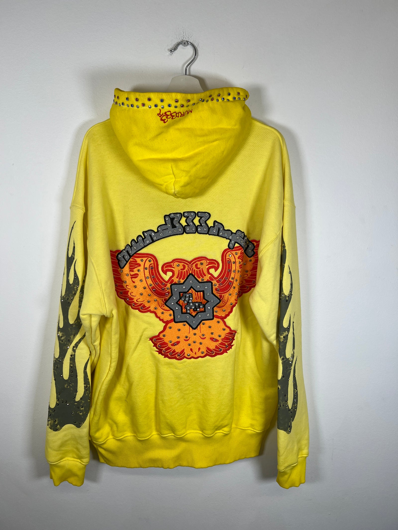 Murd333r.Fm Yellow Chopper Hoodie Size XXL
