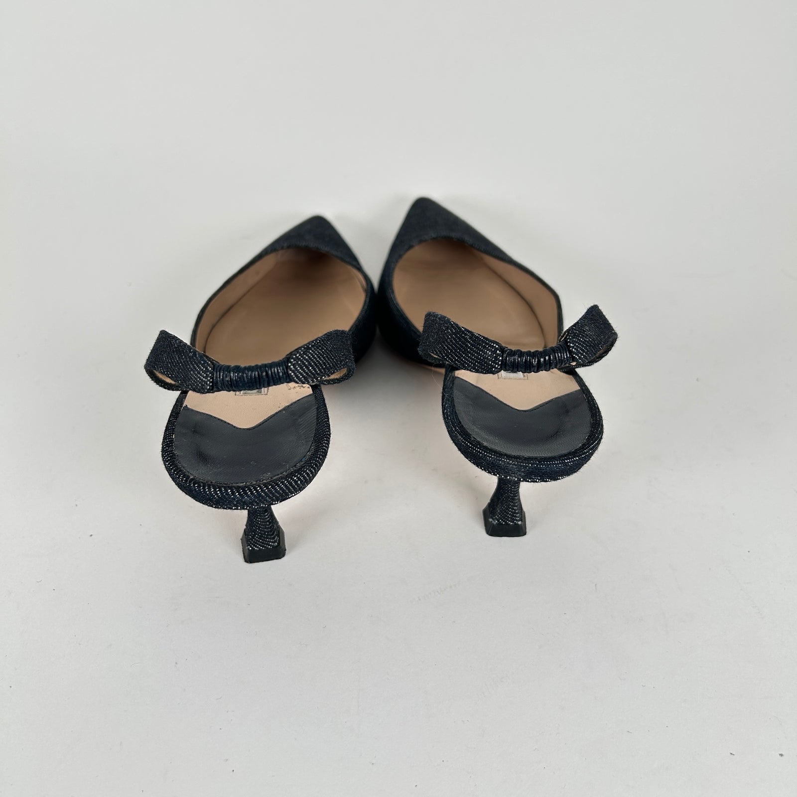 Manolo Denim Sling Backs Size 40.5