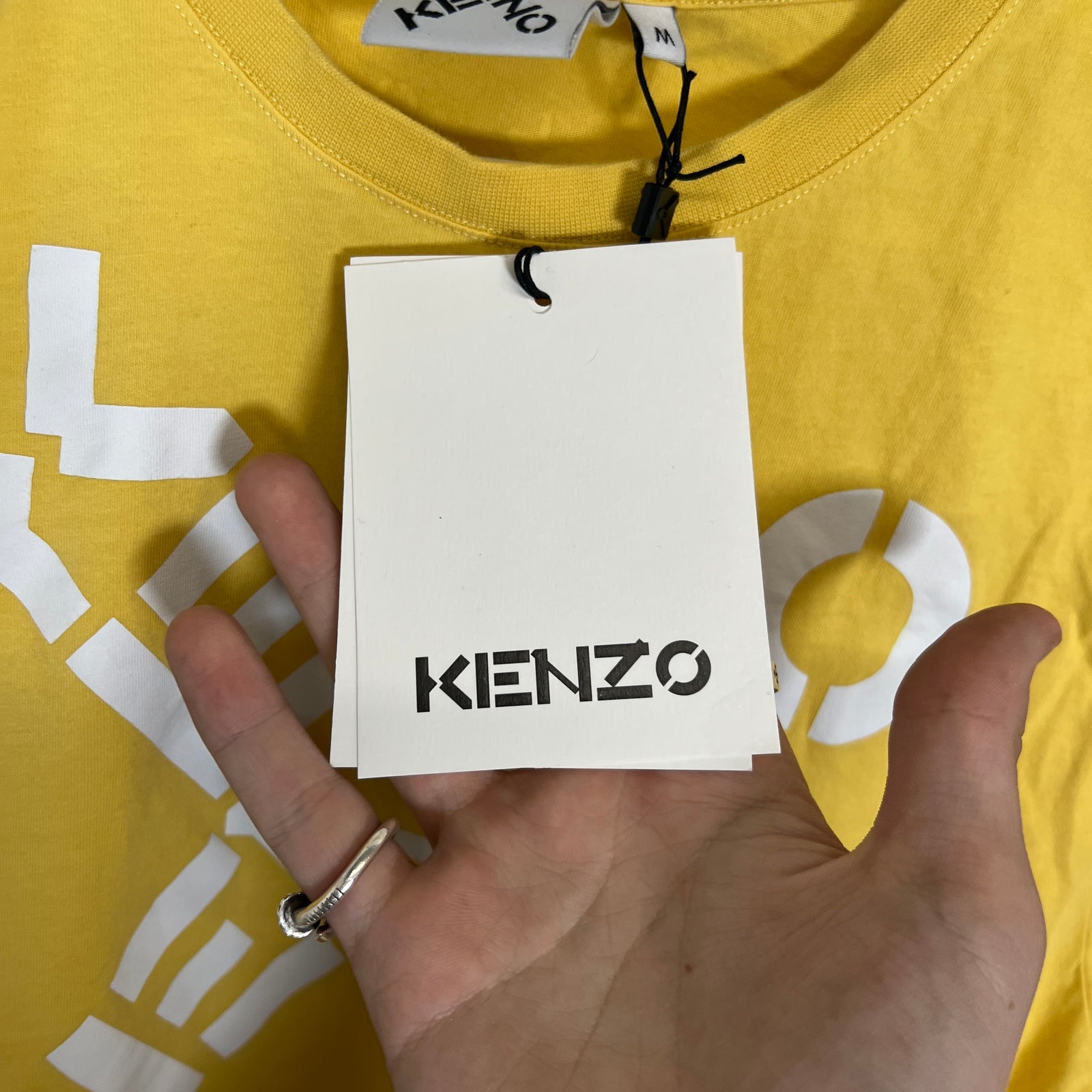 Kenzo Yellow Logo T-Shirt Size M