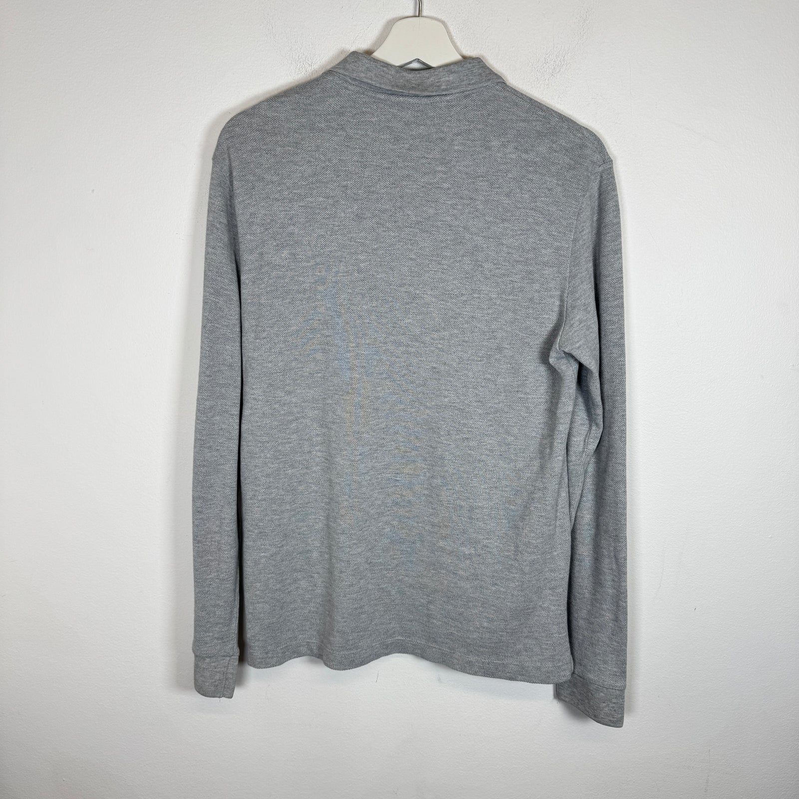 Burberry Grey Check Longsleeve Polo Size S