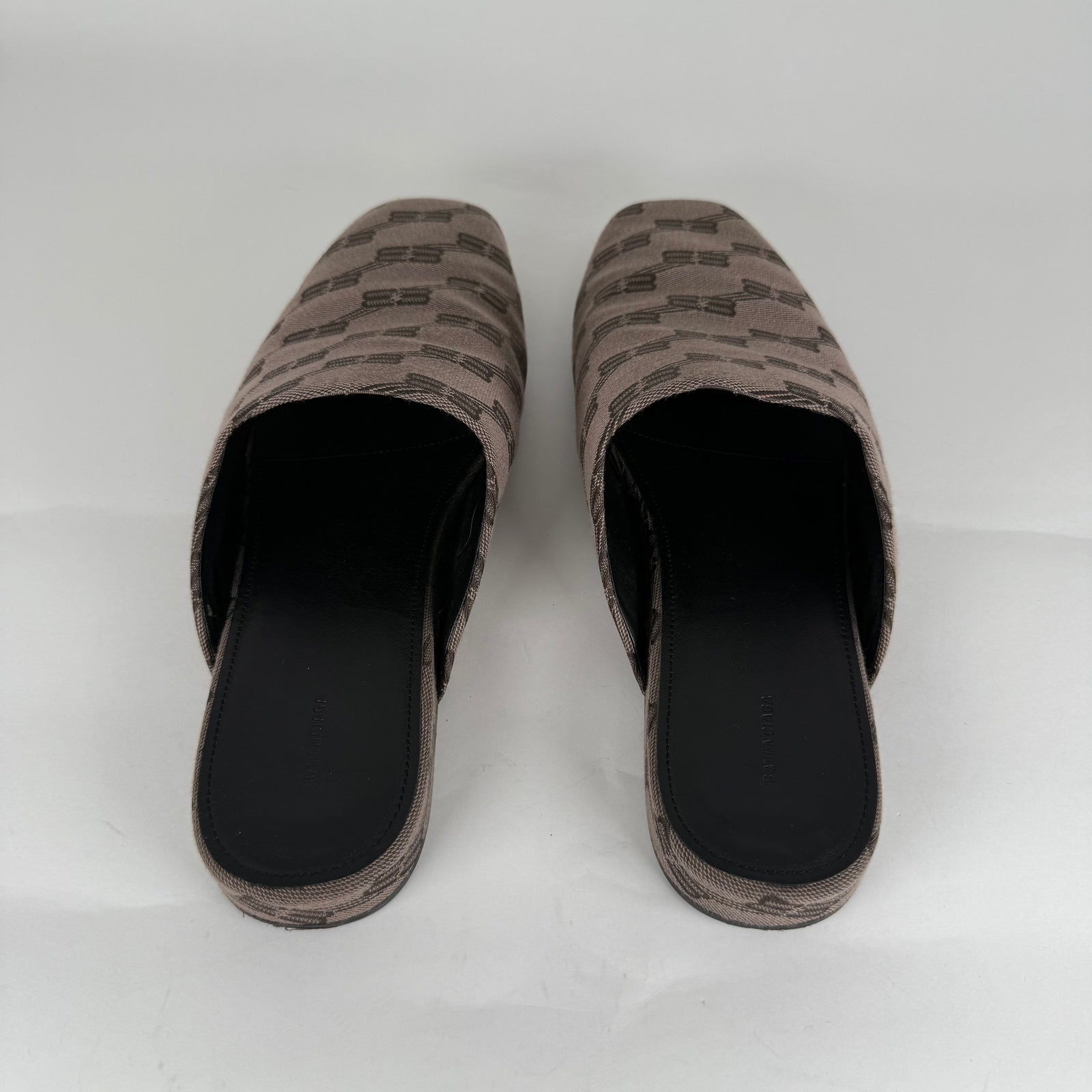 Balenciaga Cozy Brown 'BB' Mules Size 11
