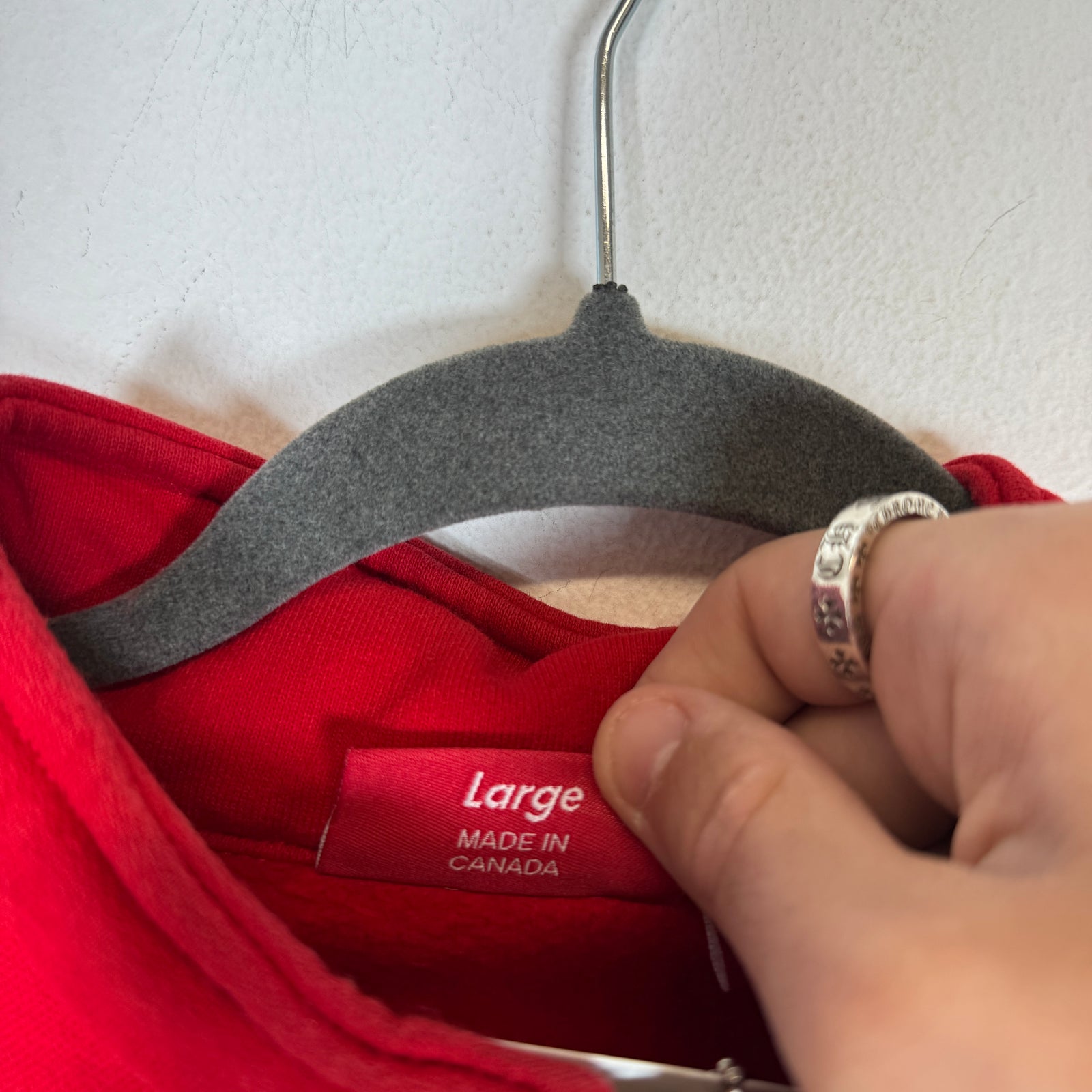 Supreme Red "Sup" Quarter Zip Size L
