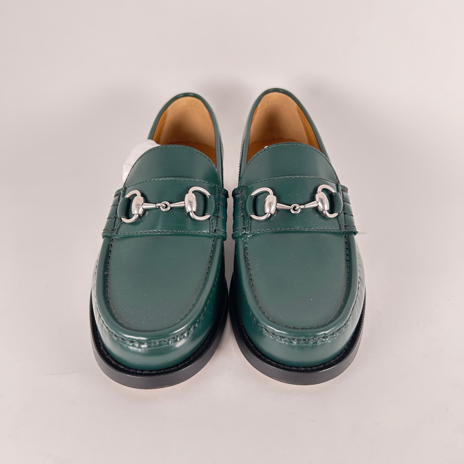 Gucci Horsebit Green Leather Derbys Size 5.5