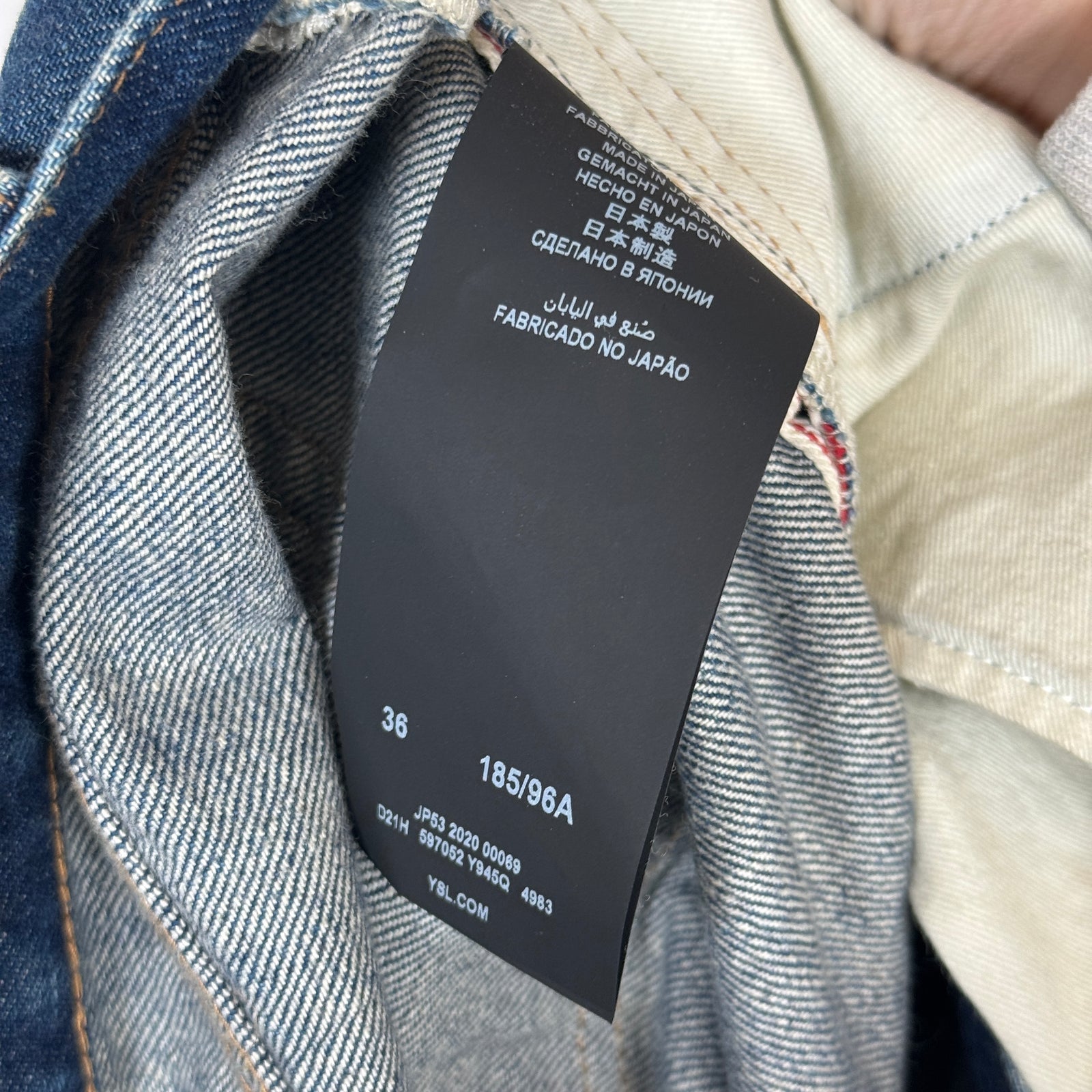 Saint Laurent Blue Washed D 18 Jeans Size 36