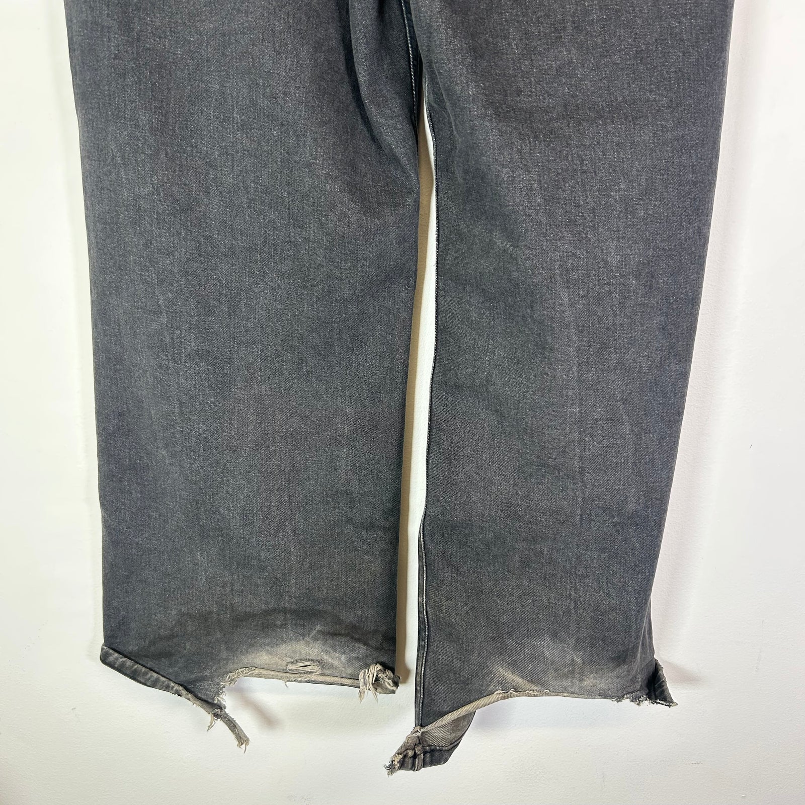 Ami Paris Black Washed Baggy Fit Jeans