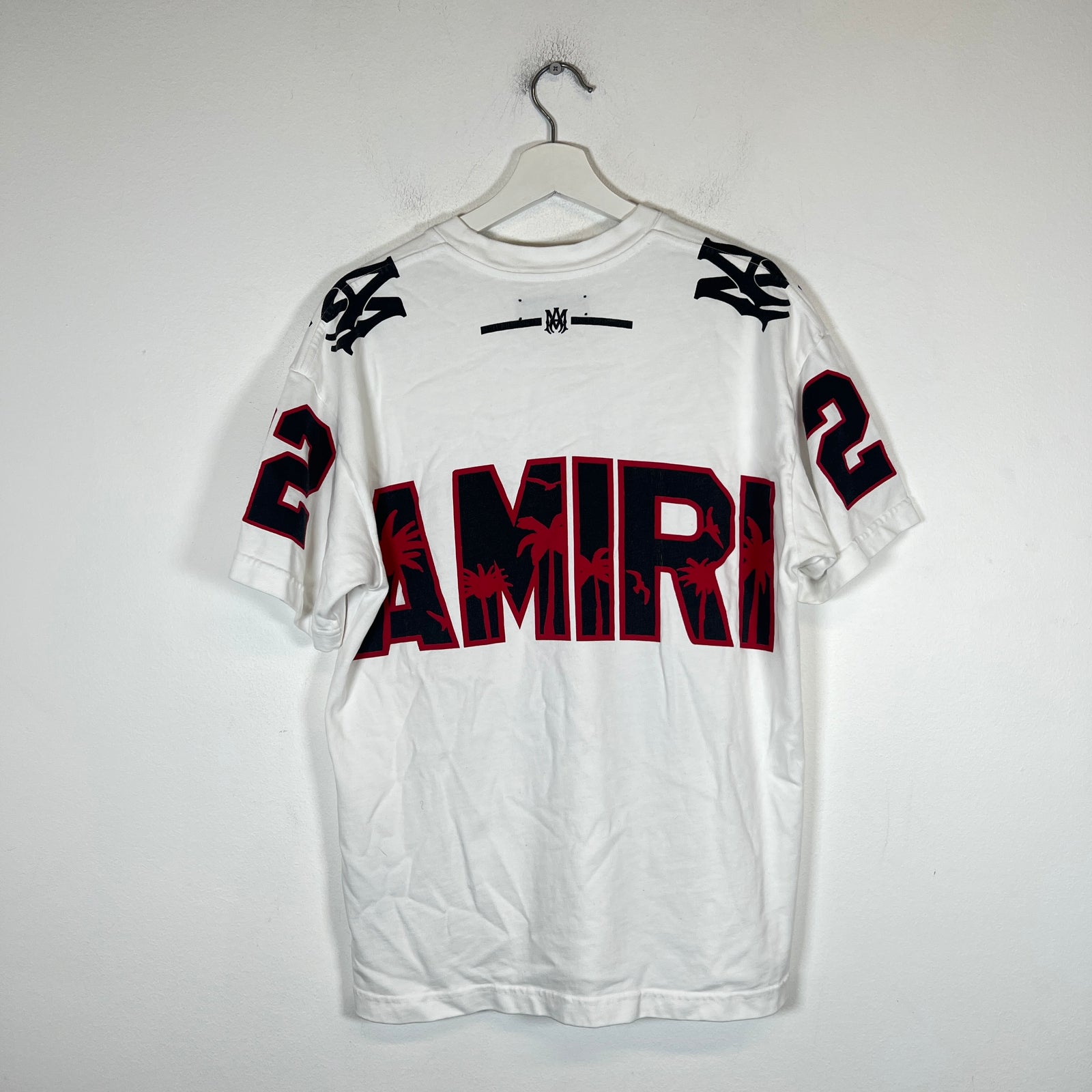 Amiri White/Red Football Jersey T-Shirt Size M