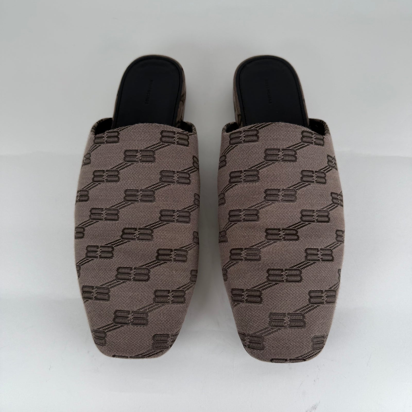 Balenciaga Cozy Brown 'BB' Mules Size 11