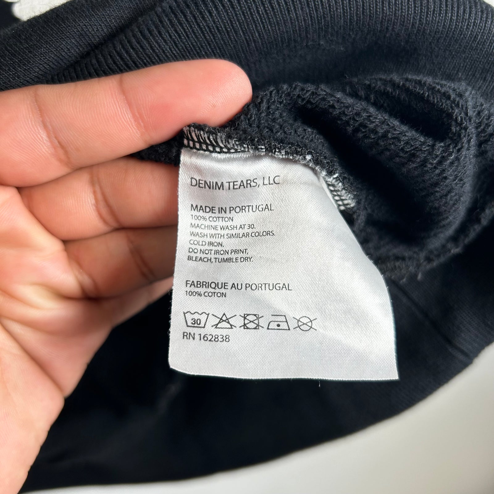 Denim Tears Black Wreath Hoodie Size L