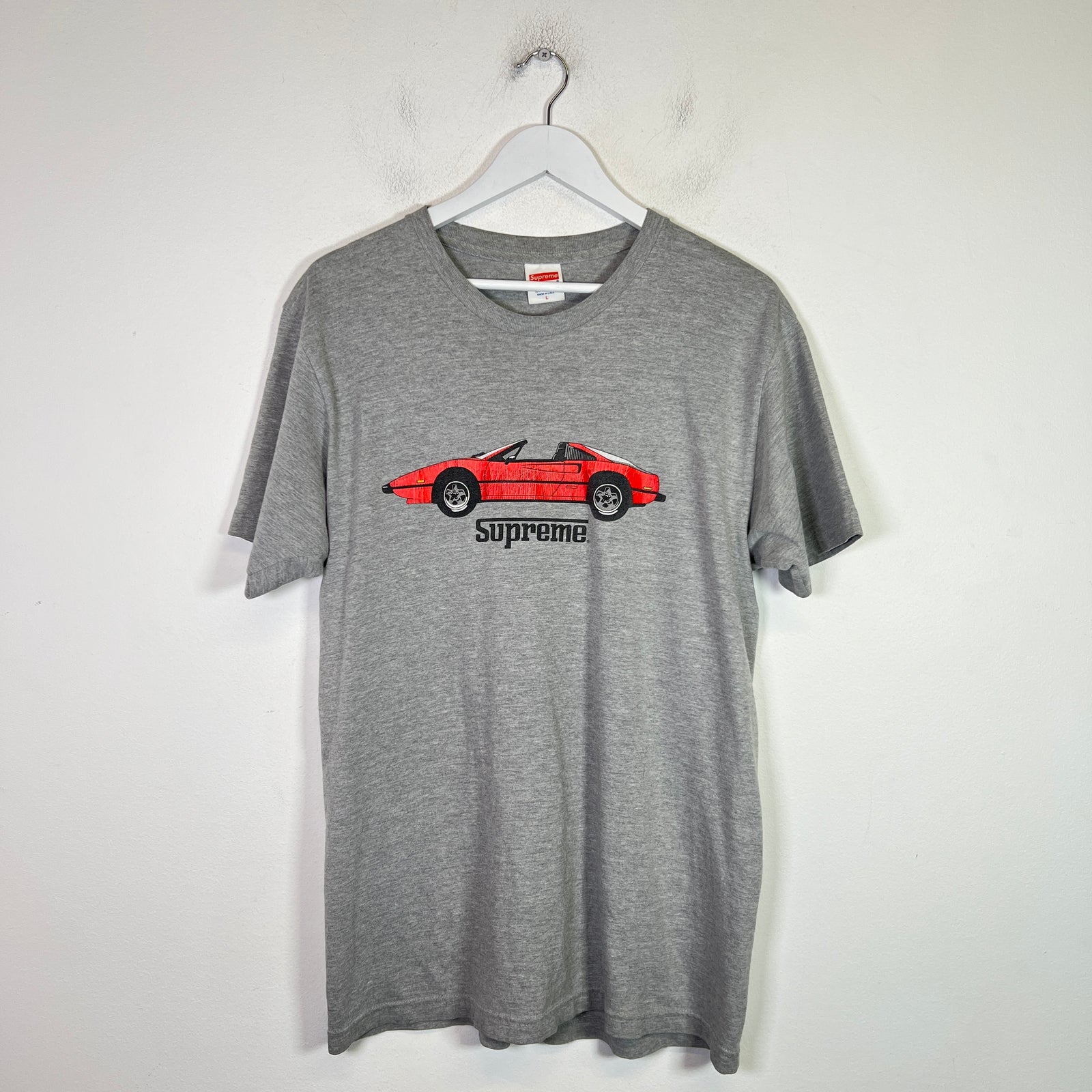 Supreme FW13 Grey Ferrari GT T-Shirt Size L