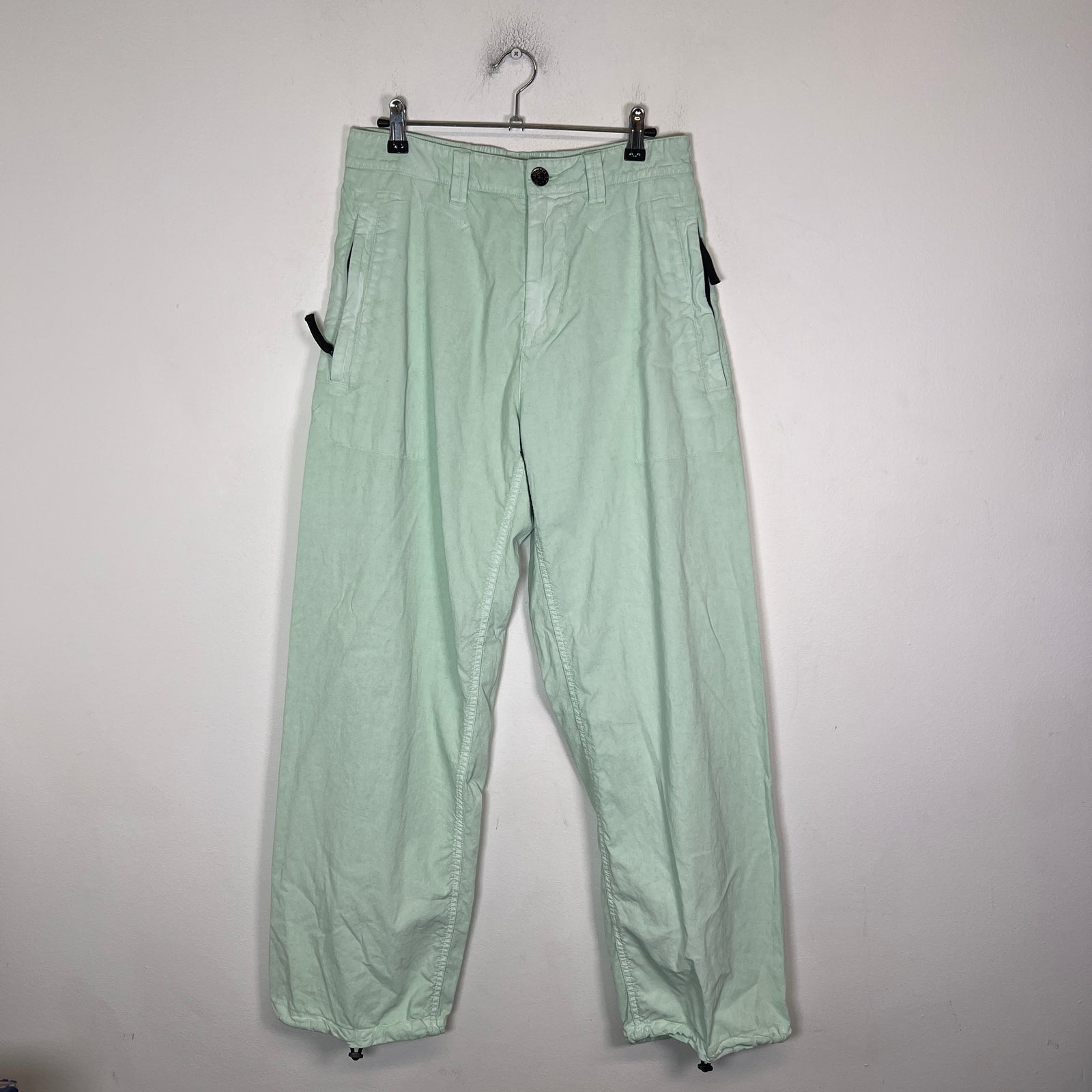 Stone Island Mint Marina Wide-Leg Pants Size 28