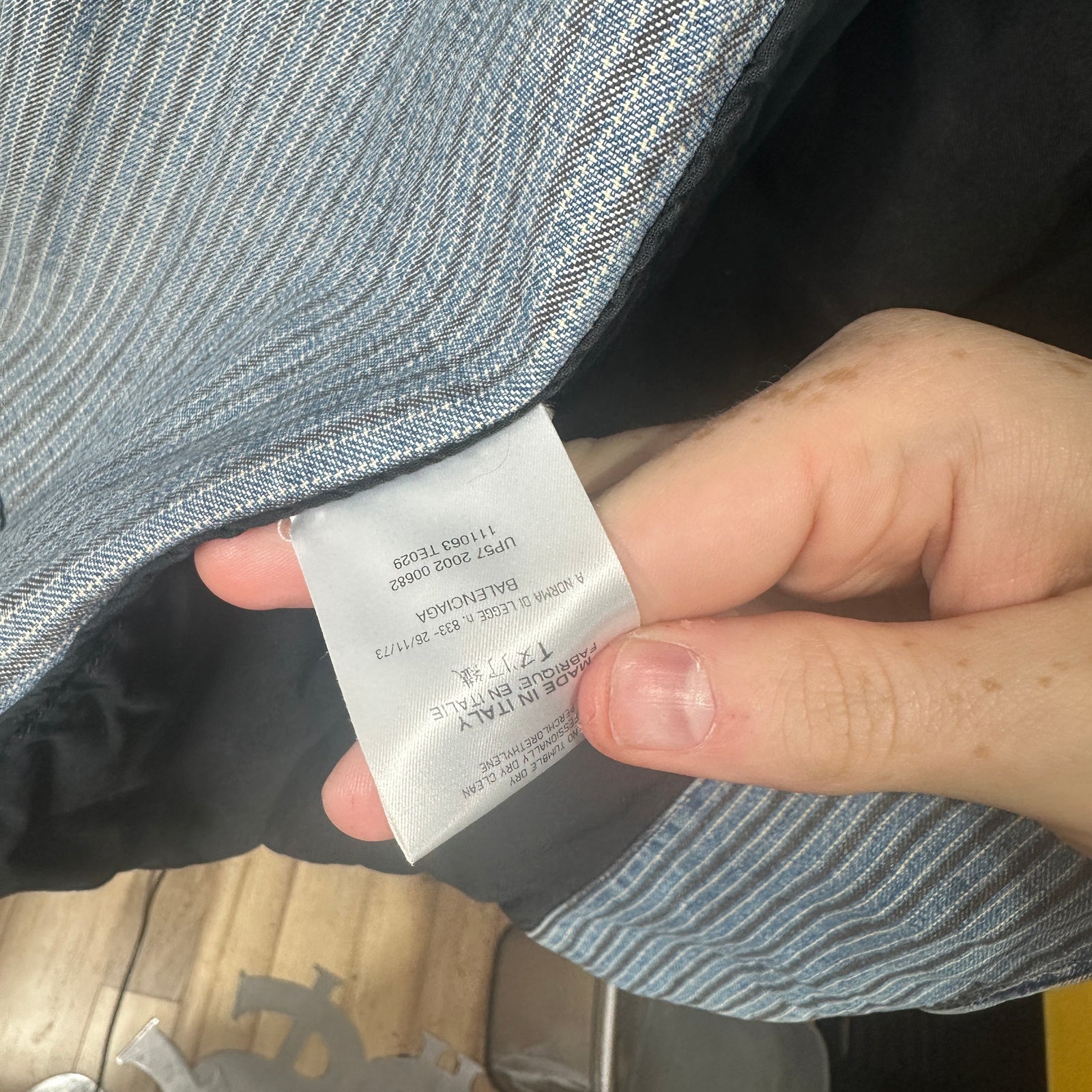 Balenciaga FW02 Denim Blazer Size M