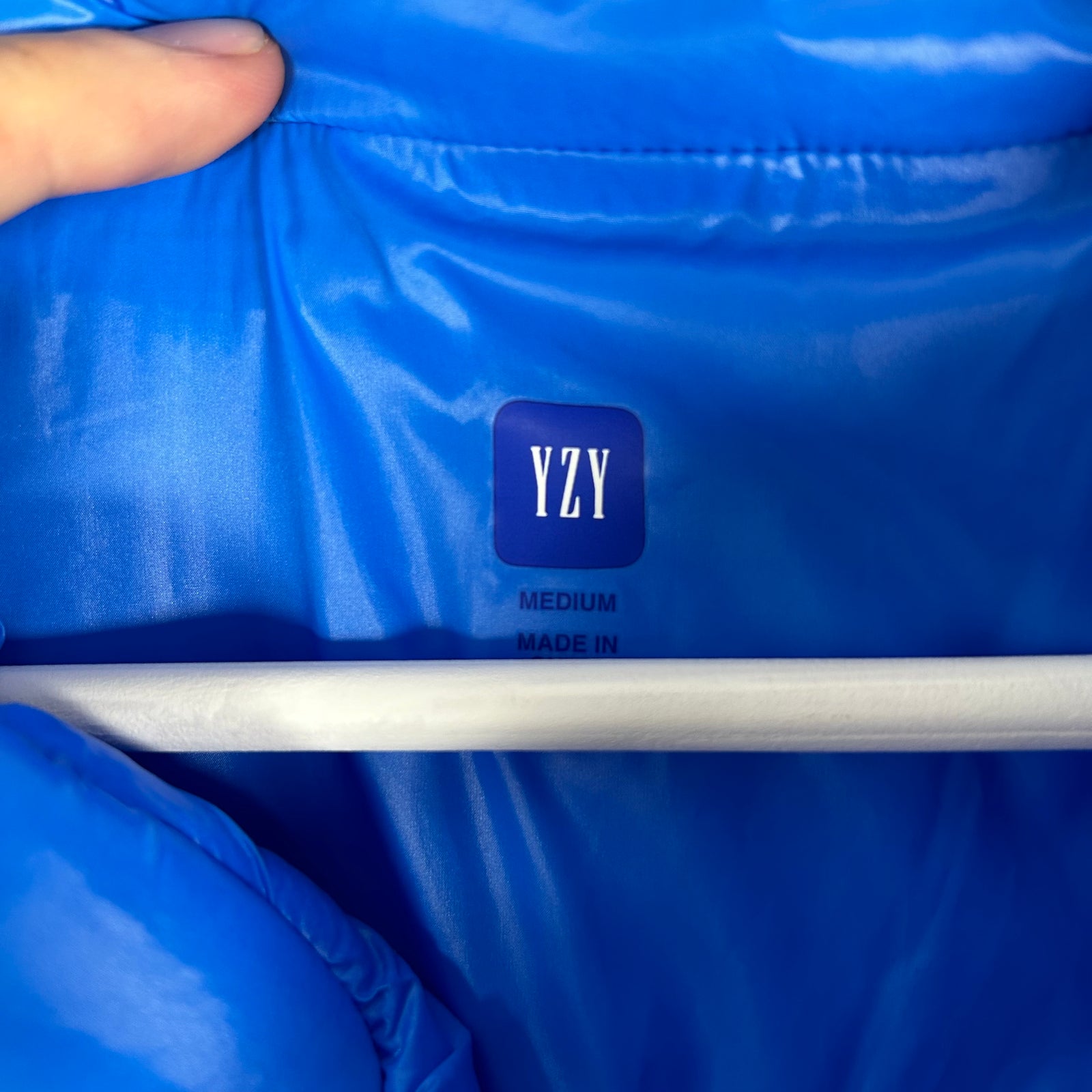 Yeezy x Gap Blue Puffer Jacket Size M