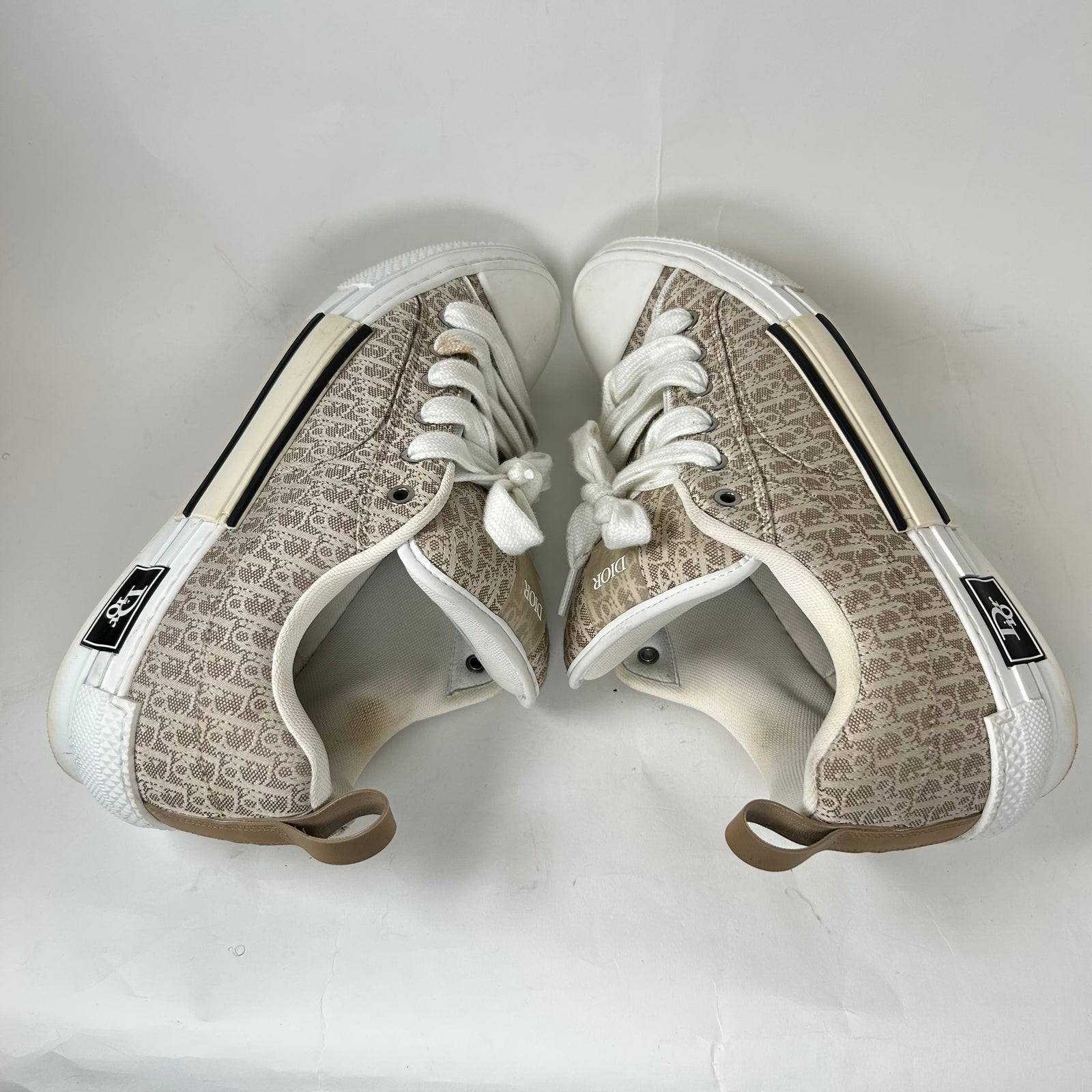 Dior B23 Beige Skater Oblique Low-Top Sneaker Size 45