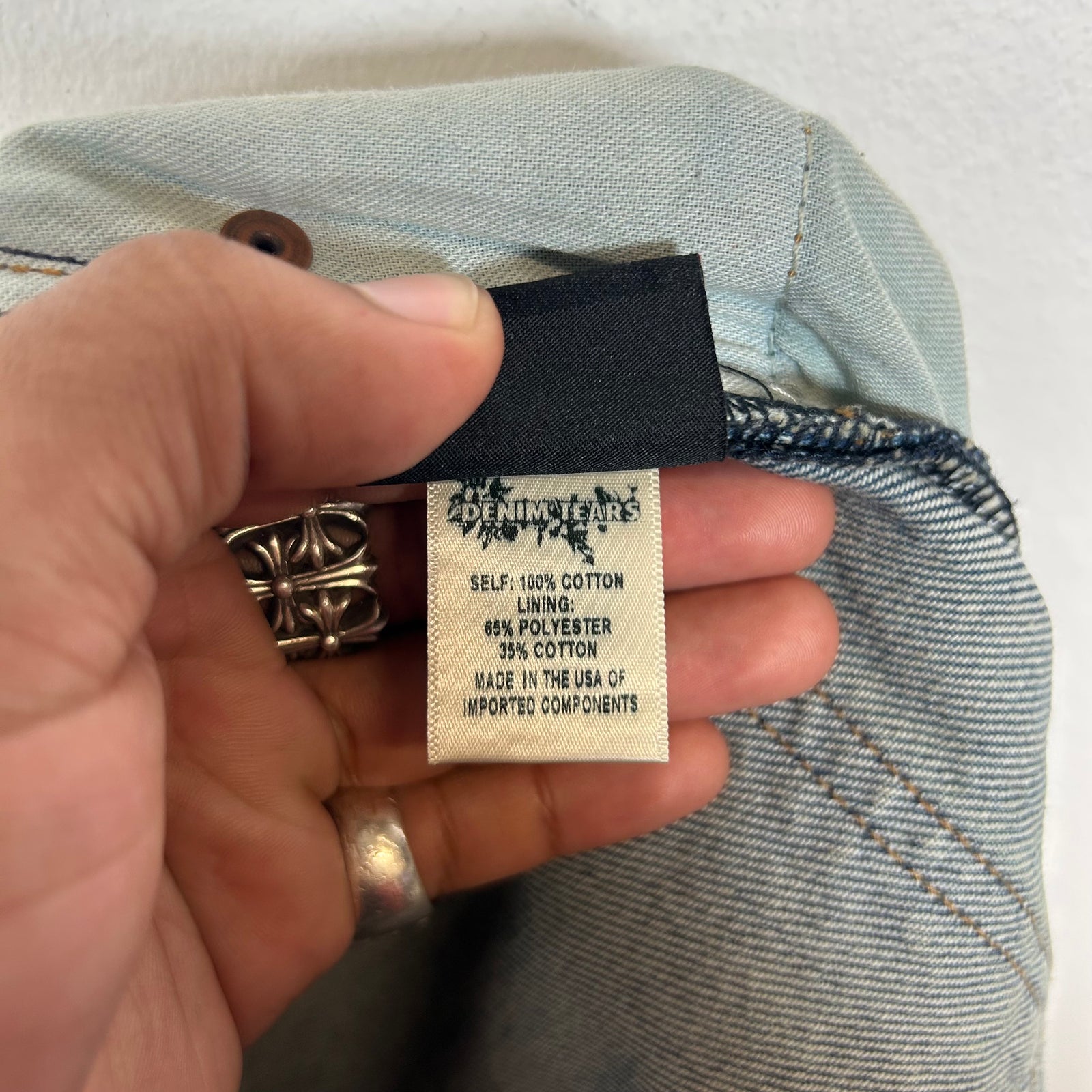 Denim Tears Lightwash Denim Wreath Shorts Size L