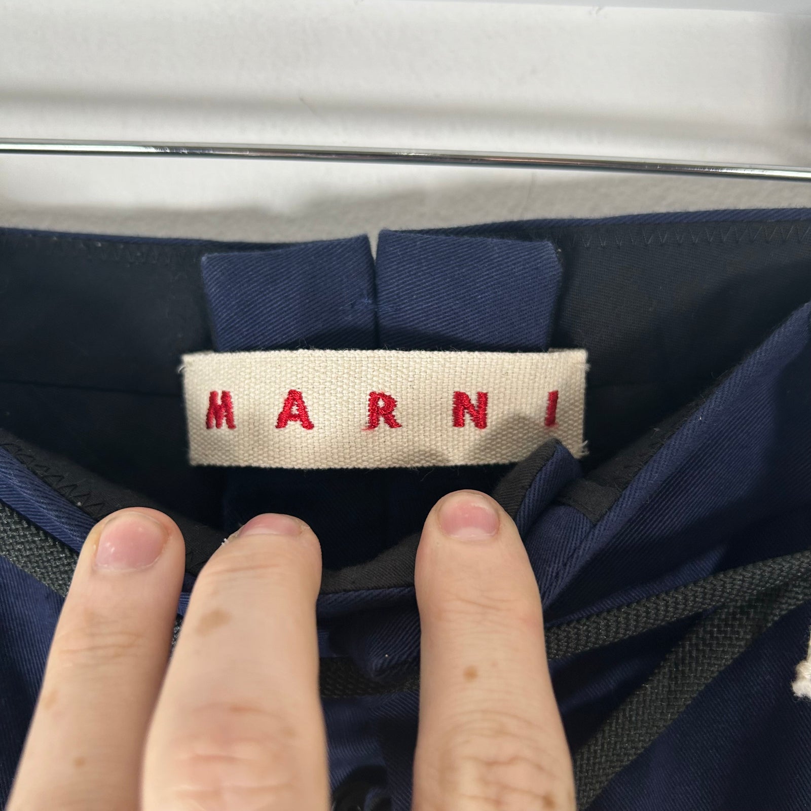 Marni Navy Rope Dress Pants Size 32