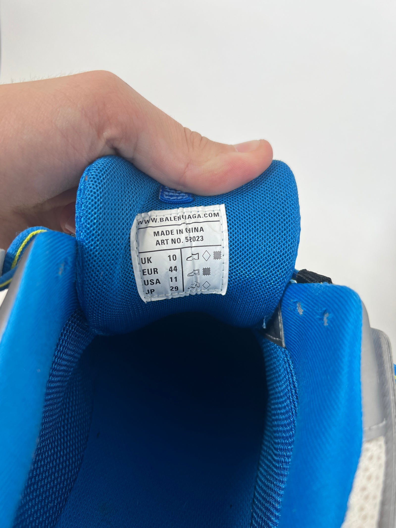 Balenciaga Grey/Blue Track Sneakers Size 44