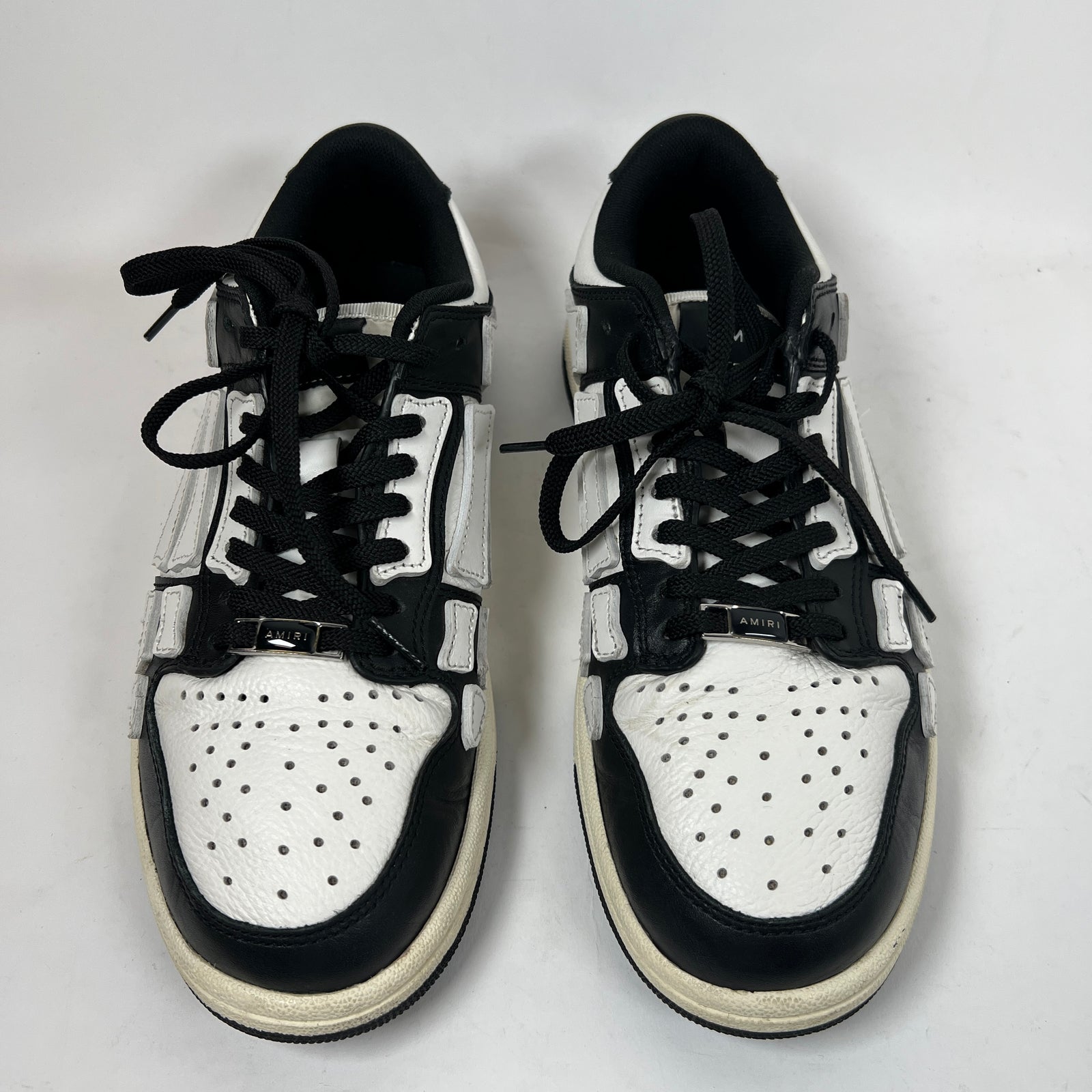 Amiri Black/White Skel Low Top Sneaker Size 41