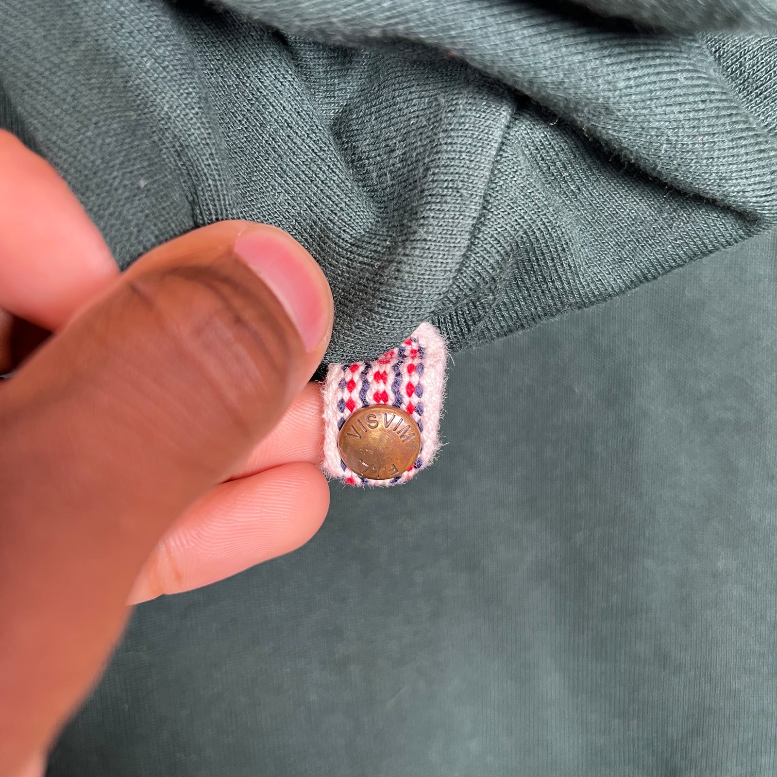 Visvim Green JV Hoodie Size 1