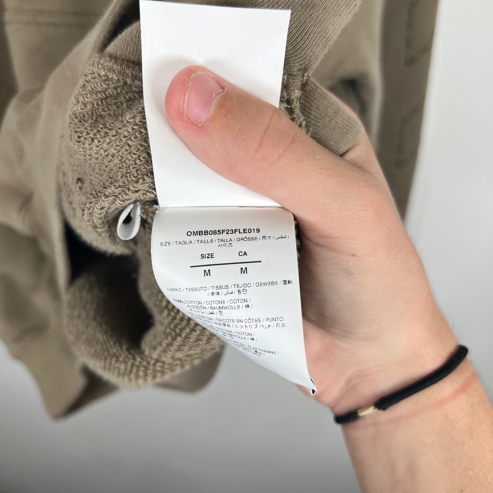 Off-White Olive Stitch Hoodie Sz M
