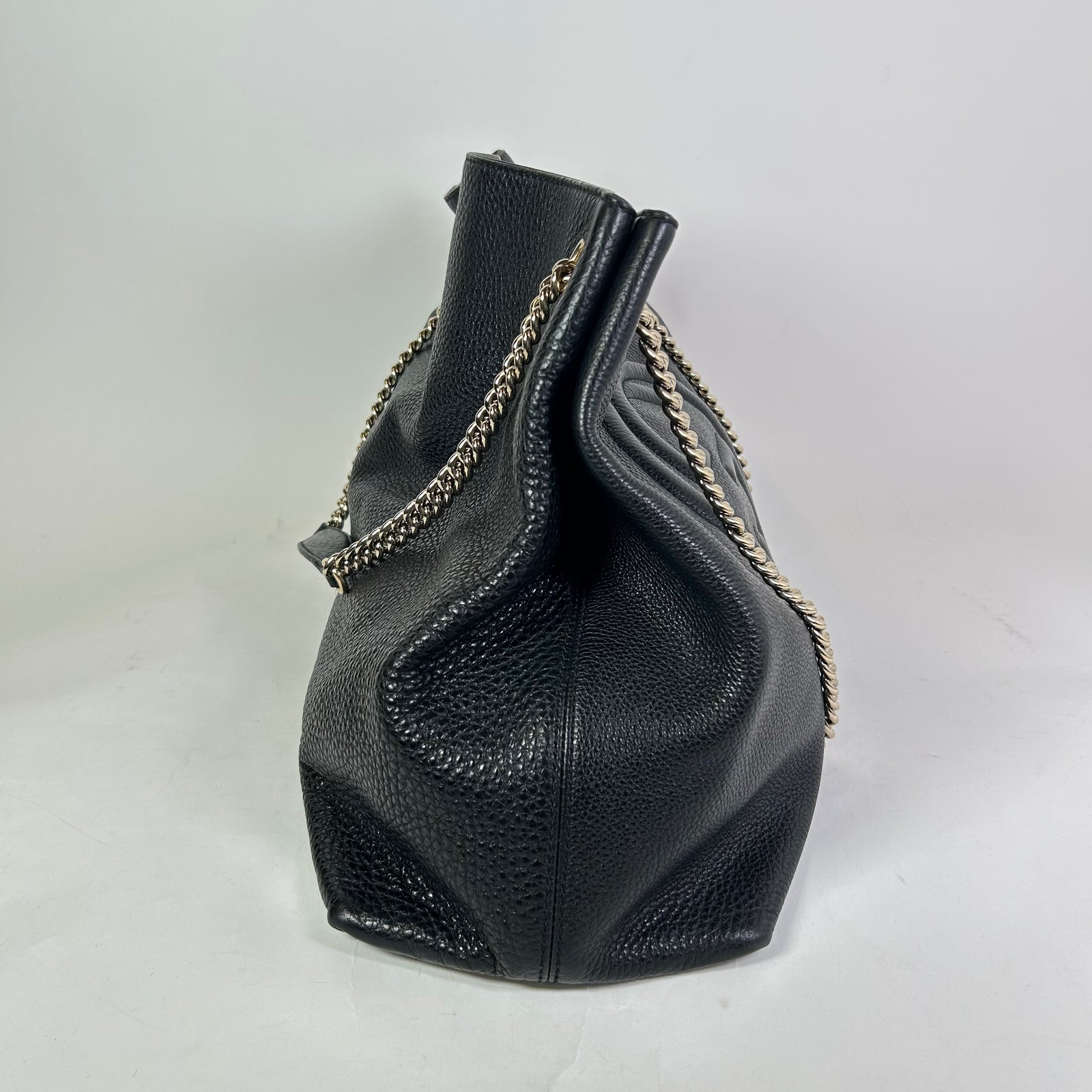 Gucci Soho Chain Pebbled Calfskin Bag