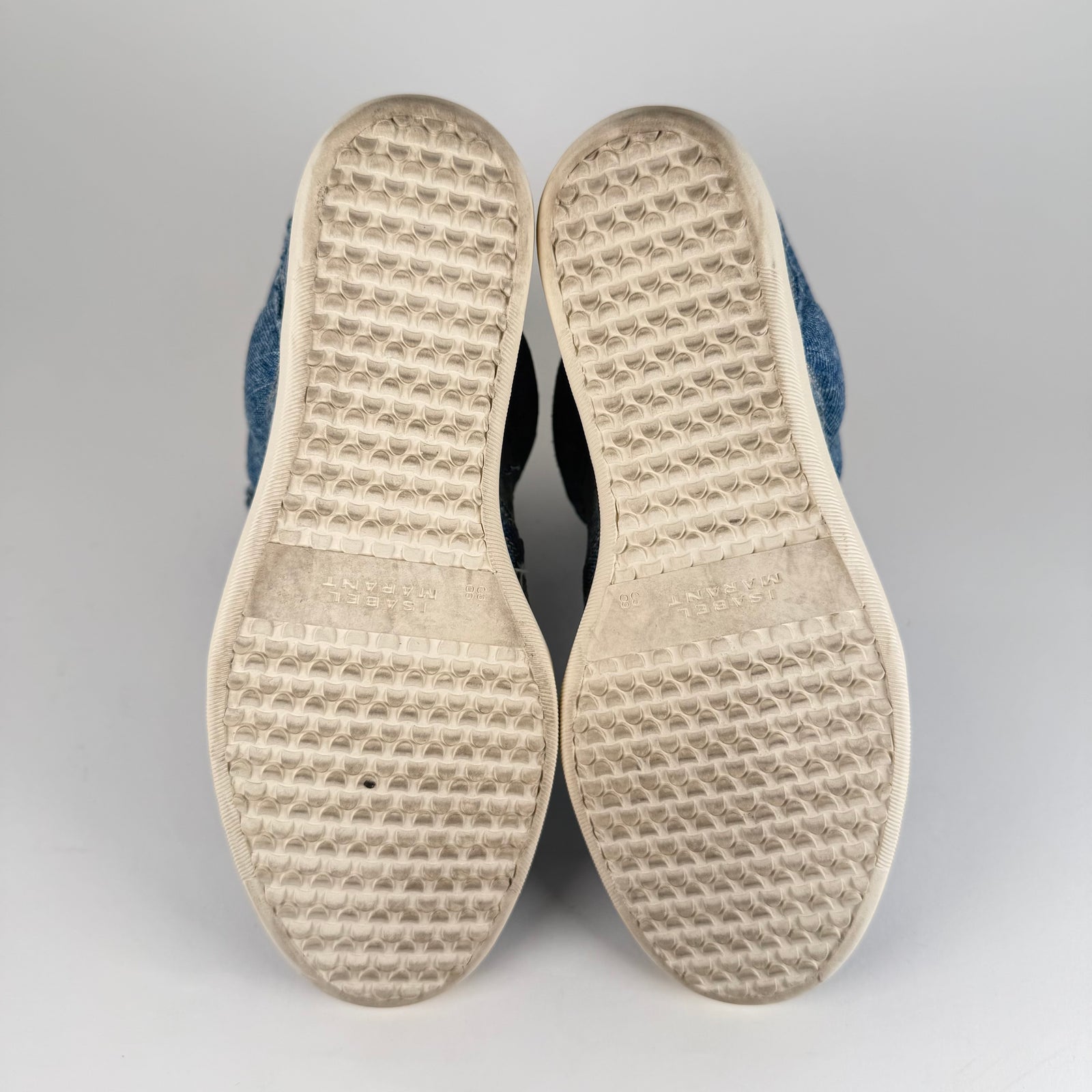 Isabel Marant Blue Bekkett Denim Sneakers Size 38