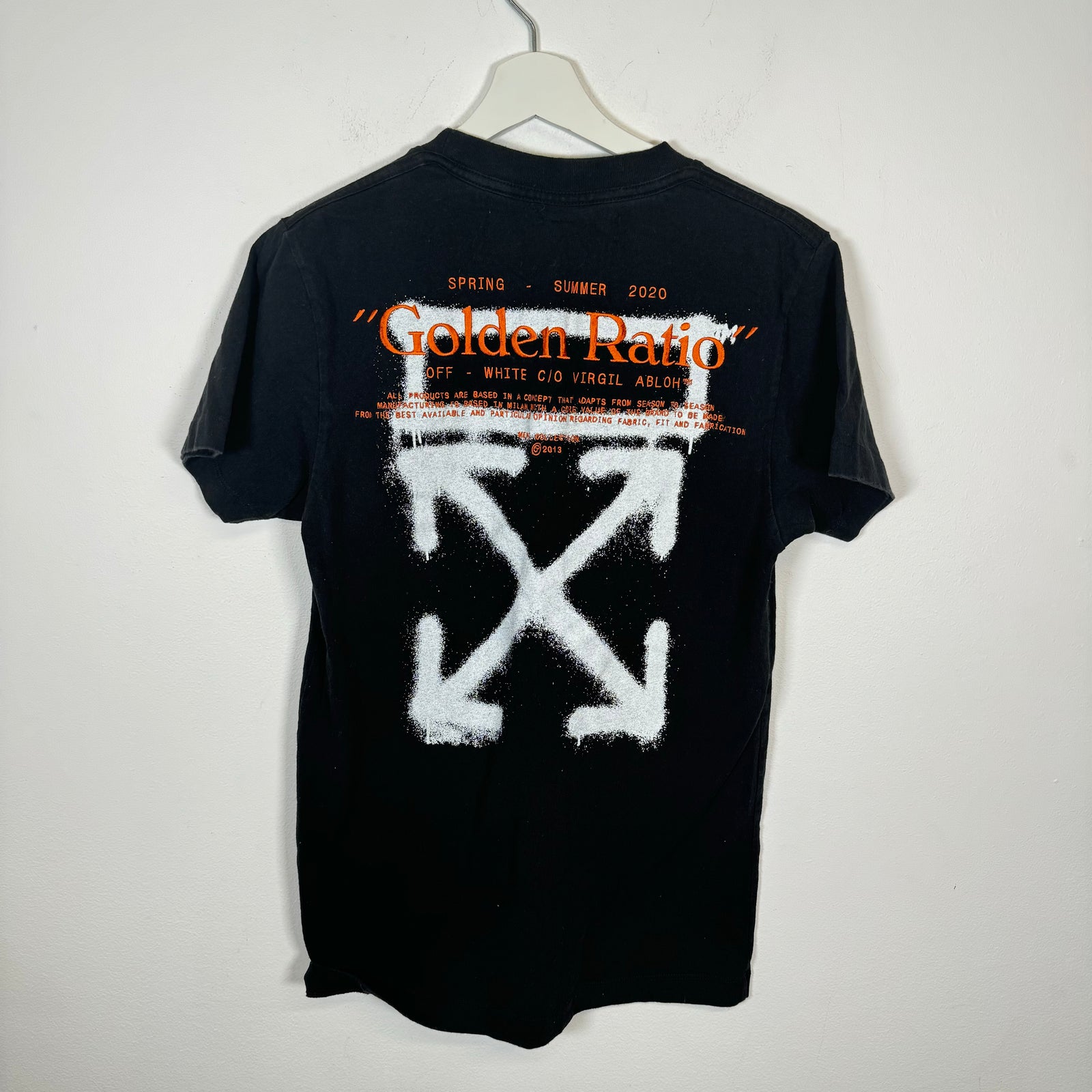Off-White Black Cartoon 'Golden Ratio' Tee Size XS