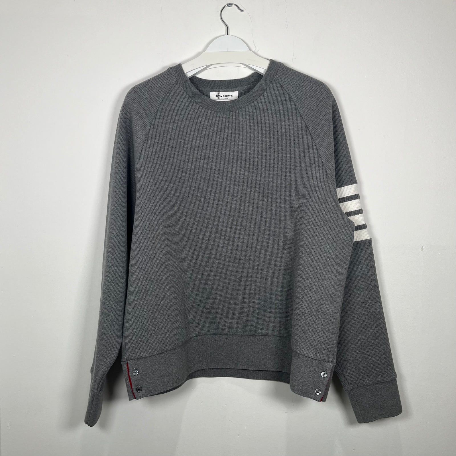 Thom Browne Waffle Knit Crewneck Size 3