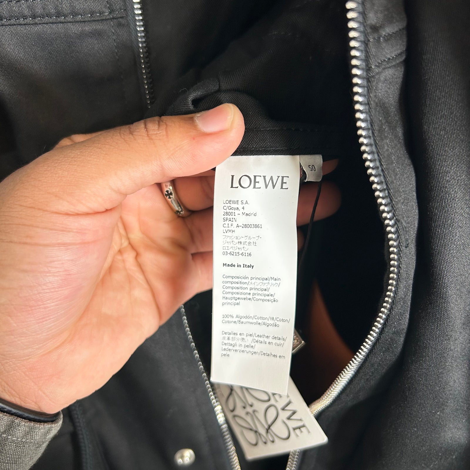 Loewe Black Military Parka Size 50