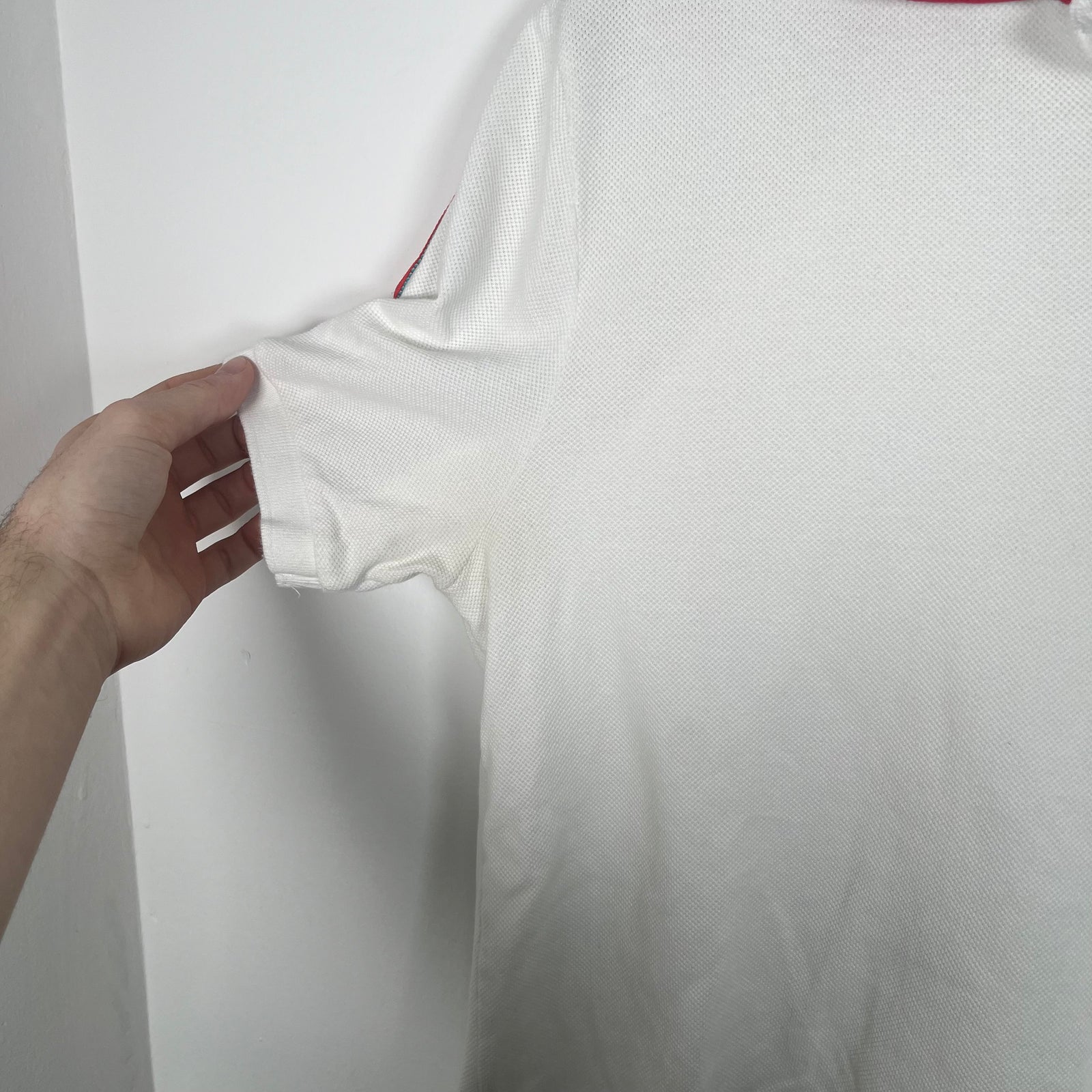 Gucci White Stripe Polo Shirt Size XXL