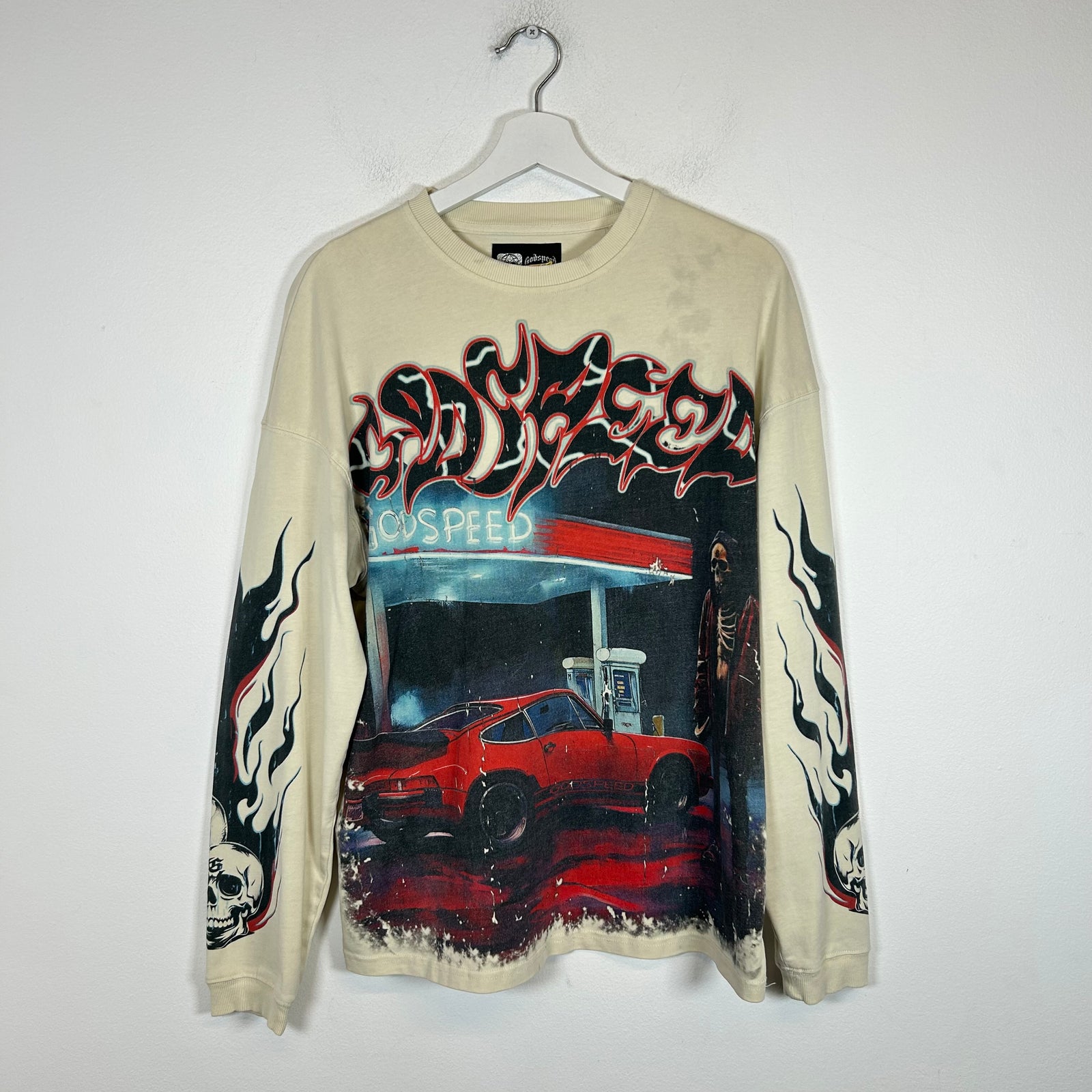 Godspeed Cream 'Pitstop' Longsleeve Size XS
