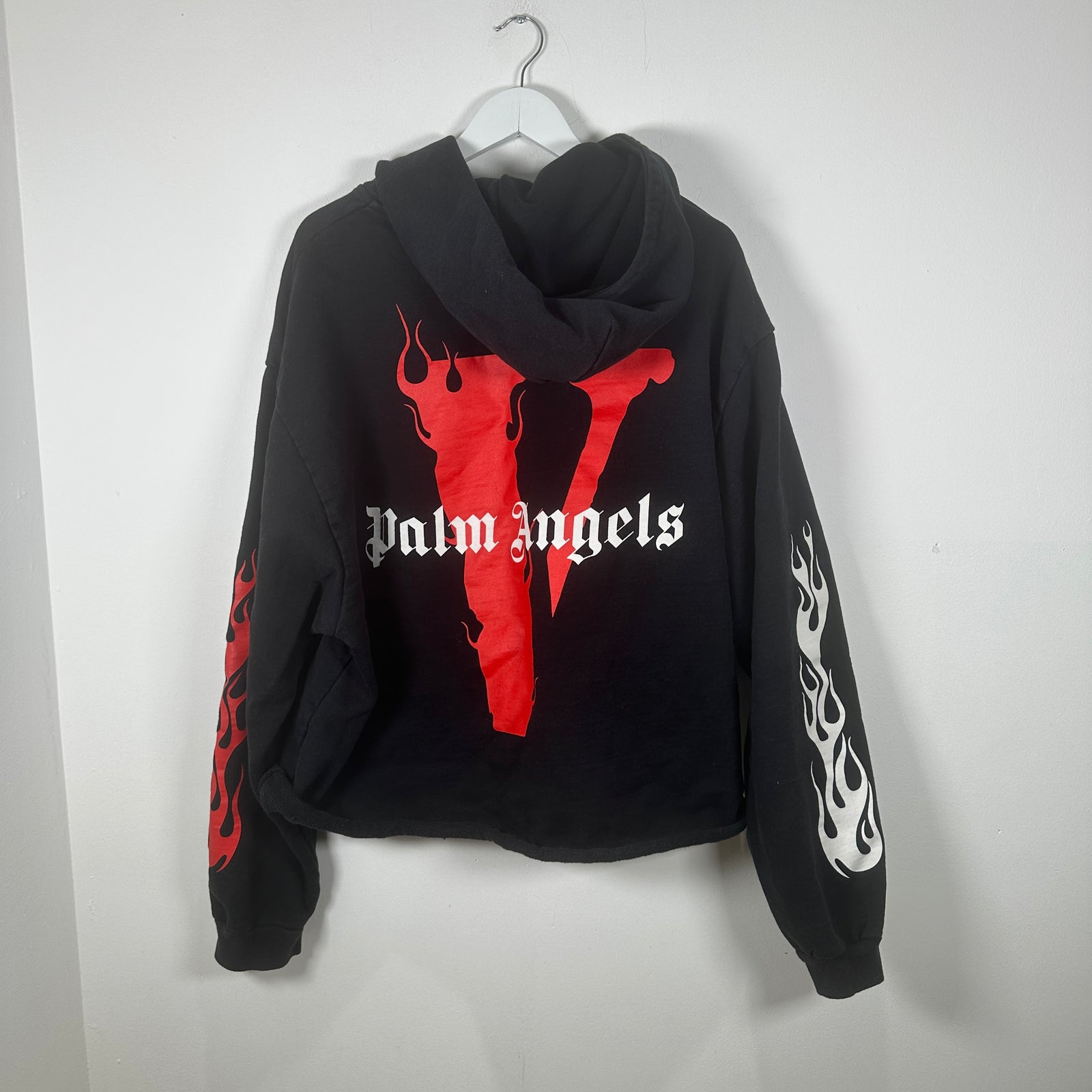 Vlone x Palm Angels Red Flame Hoodie Size M