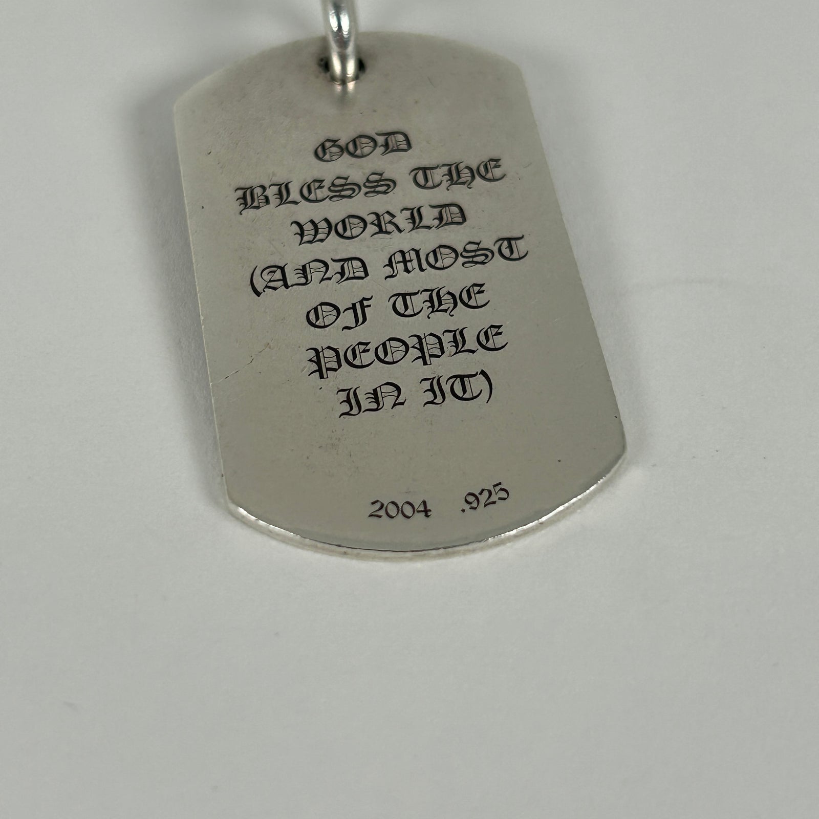 Chrome Hearts Cemetery Cross Dog-Tag Pendant