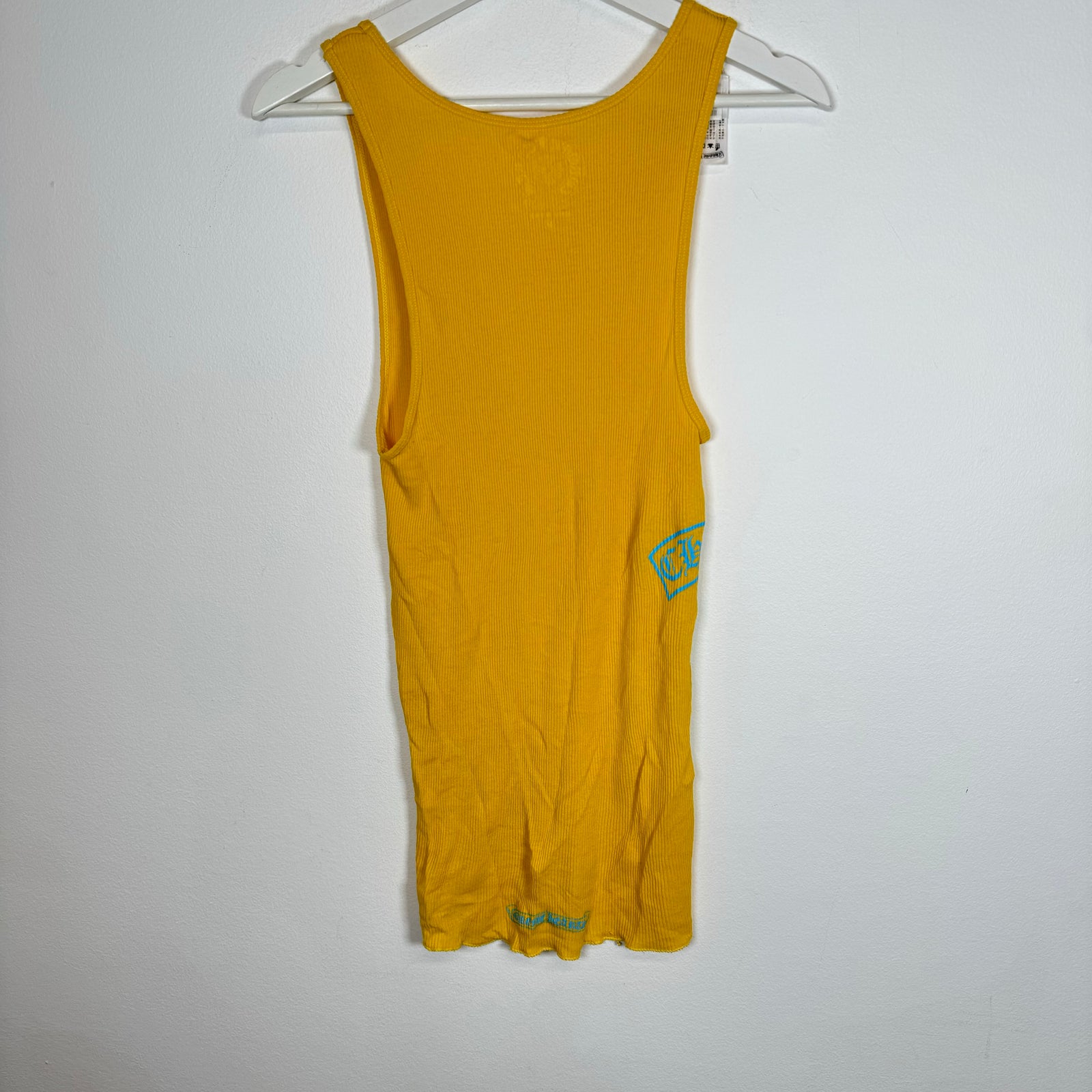 Chrome Hearts Yellow T-Bar Ribbed Tank Top